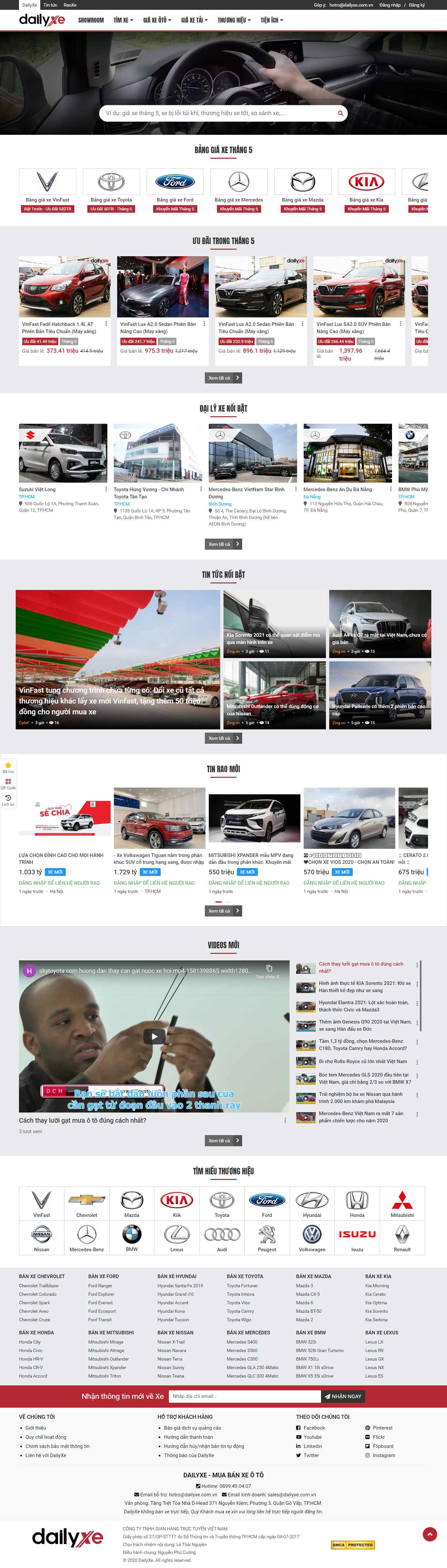 Thiết kế Web xe hơi dailyxe.com.vn