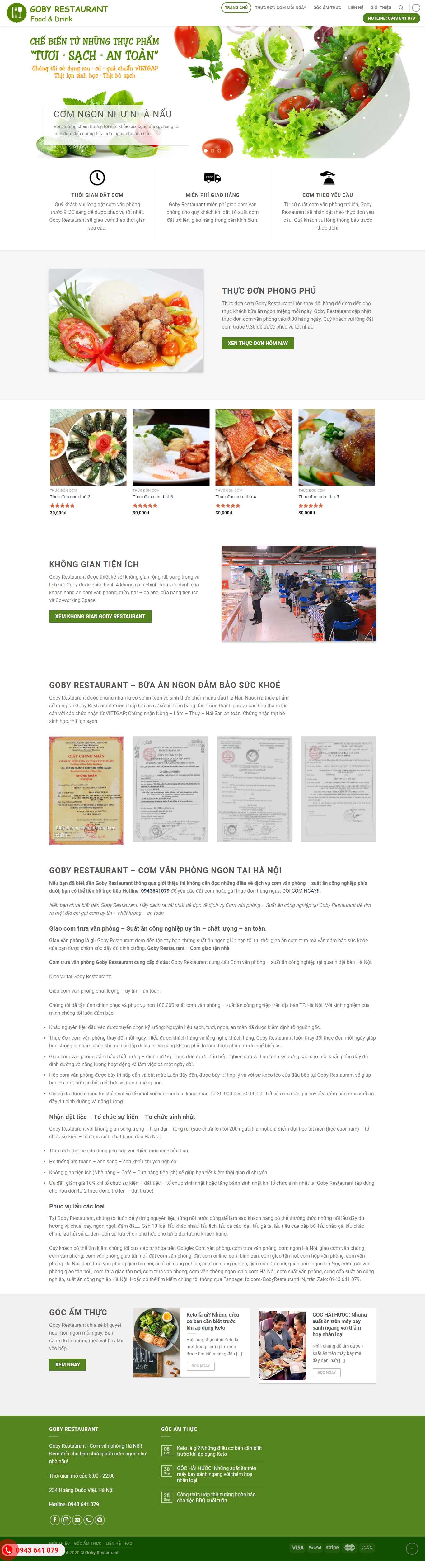 Thiết kế Web cơm văn phòng comvanphonghanoi.net