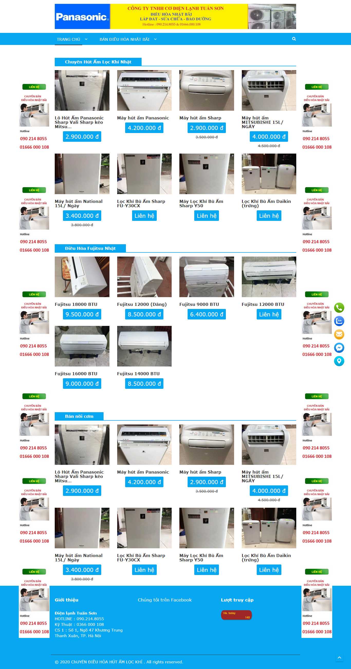 Thiết kế Web lặp đặt điều hòa dienlanhtuanson.com