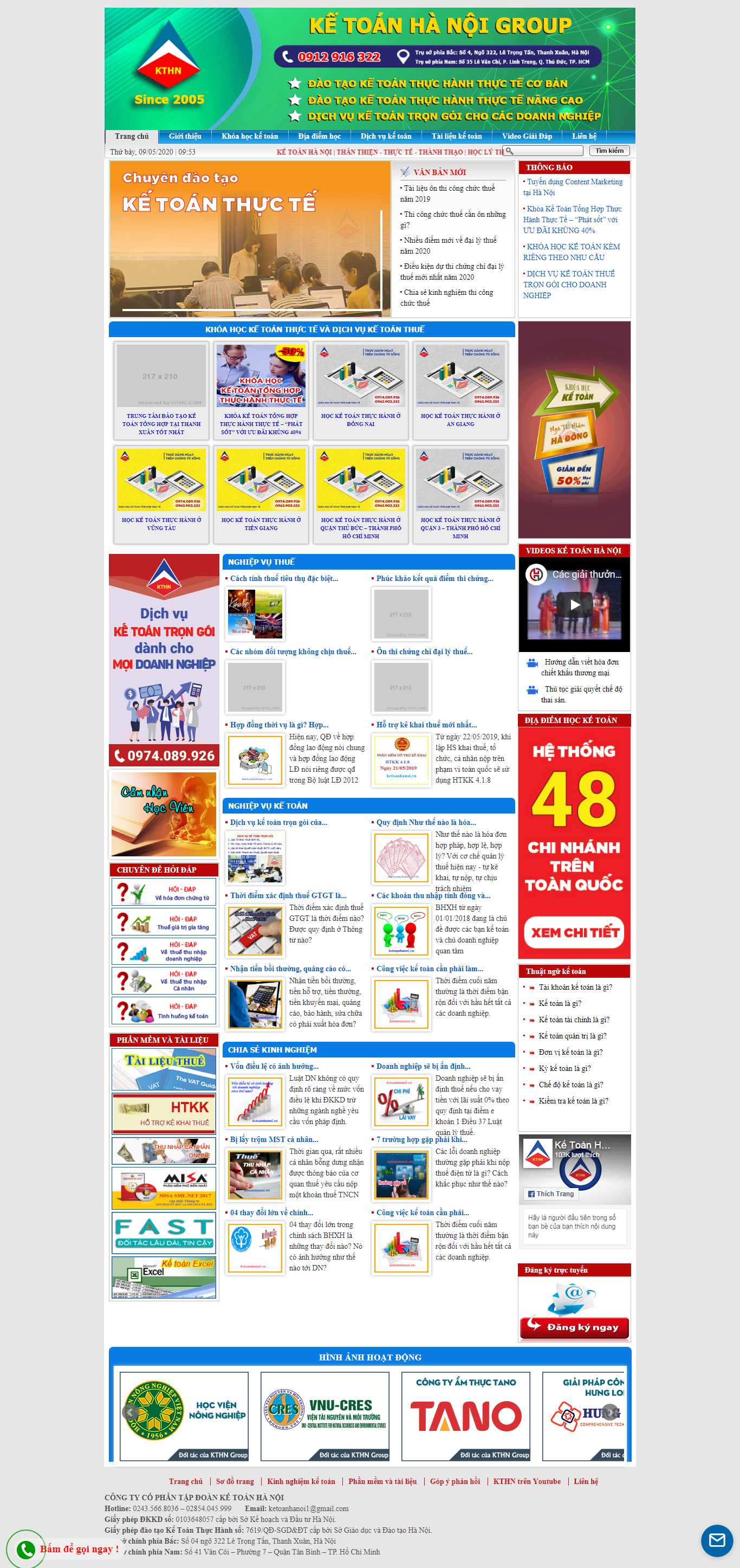 Thiết kế Web đào tạo kế toán ketoanhanoi.vn