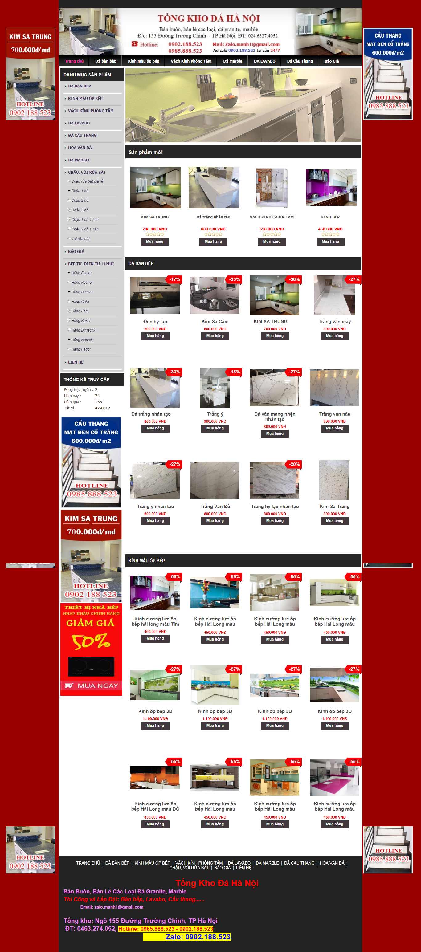 Thiết kế Web đá ốp lát tongkhodahanoi.com