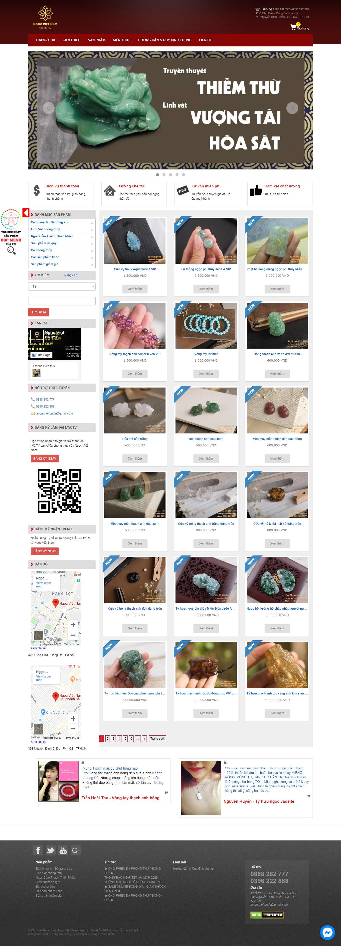 Thiết kế Web đá quý ngocvietnam.com