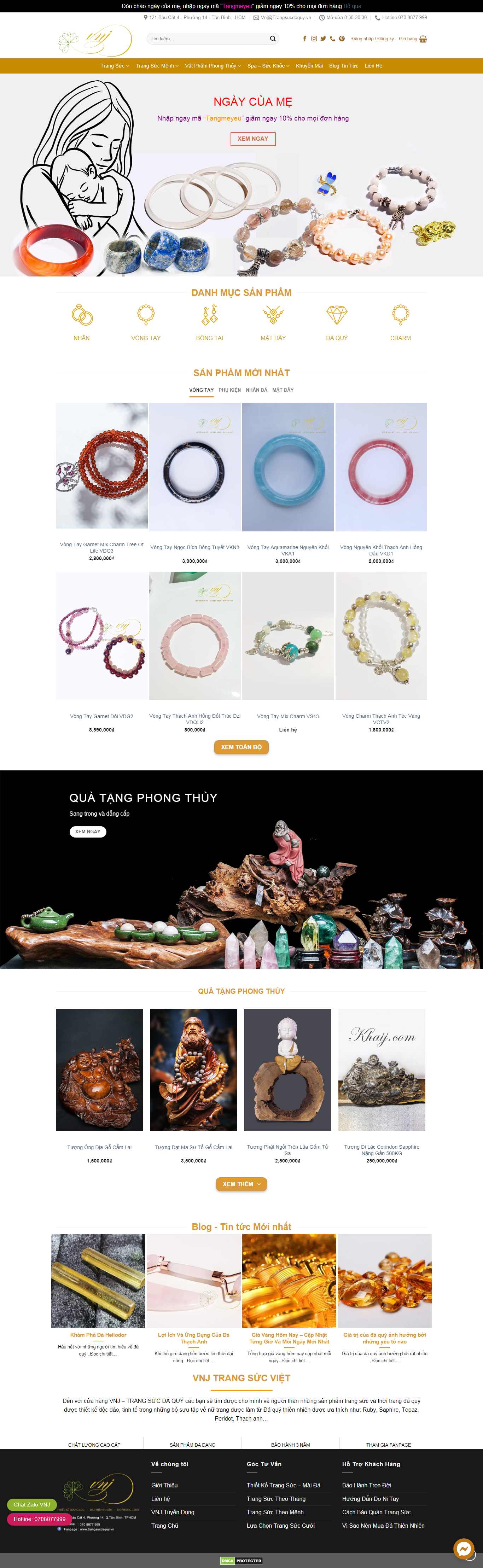 Thiết kế Web đá quý trangsucdaquy.vn