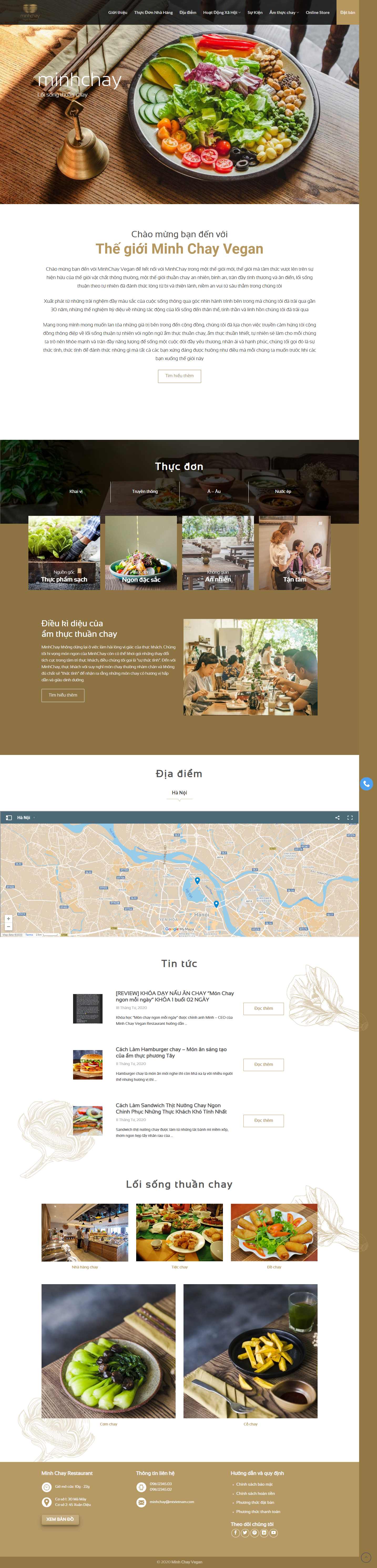 Thiết kế Web đồ ăn chay minhchay.com