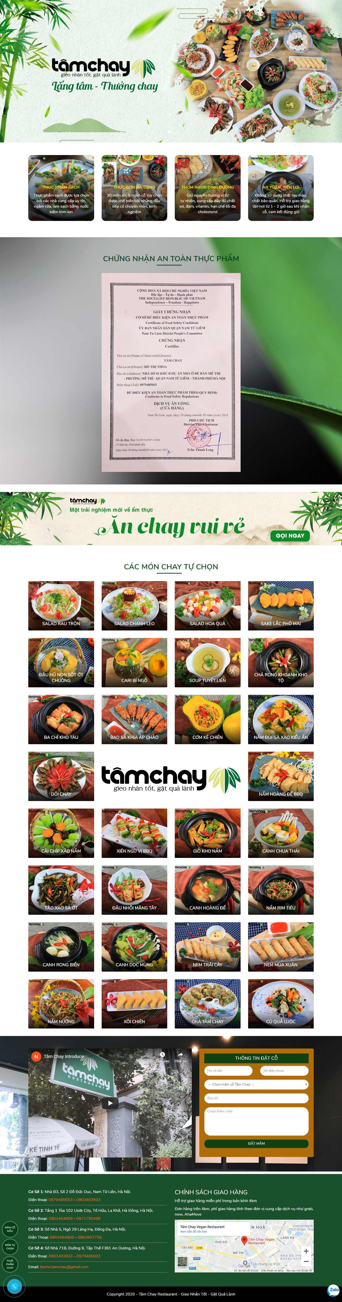 Thiết kế Web đồ ăn chay cochayngon.tamchay.vn