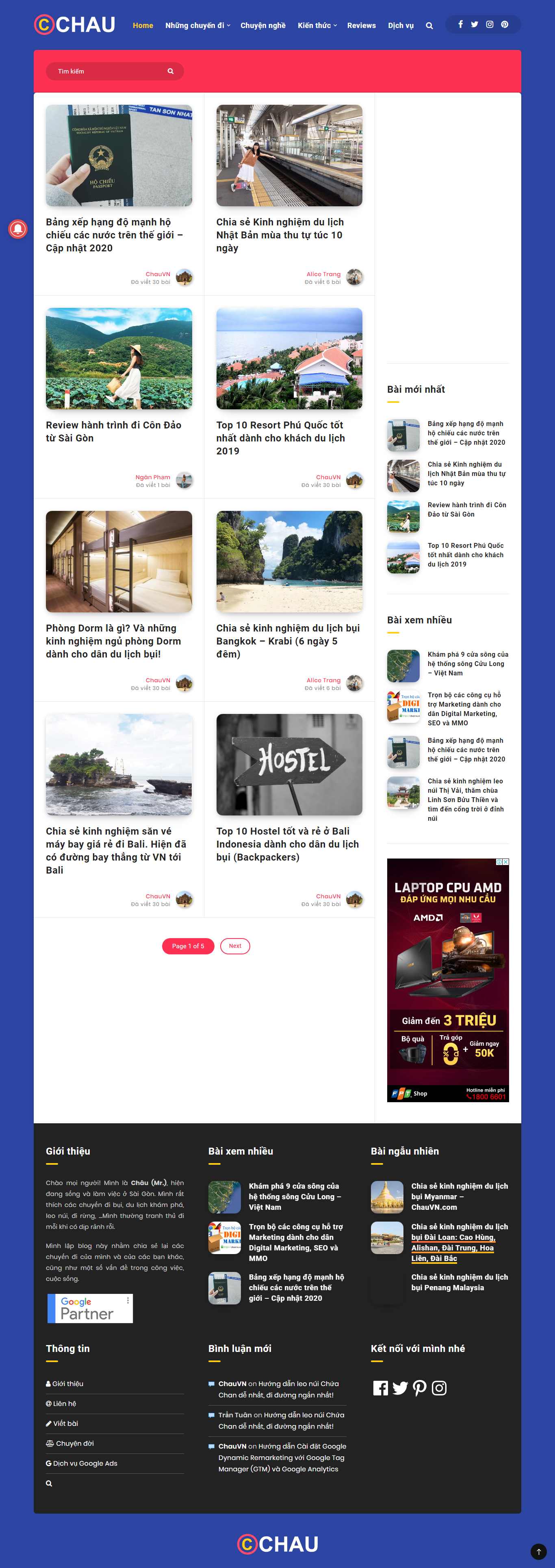 Thiết kế Web địa lý chauvn.com