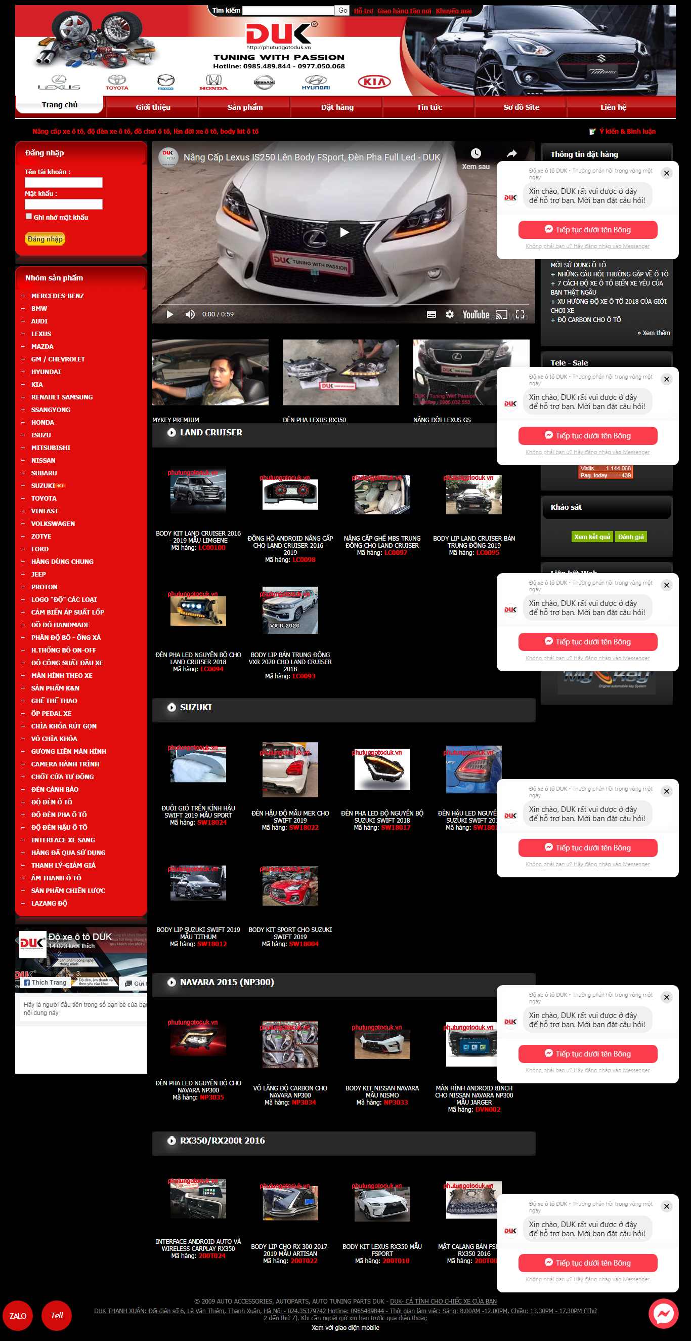 Thiết kế Web đồ chơi ô tô phutungotoduk.vn