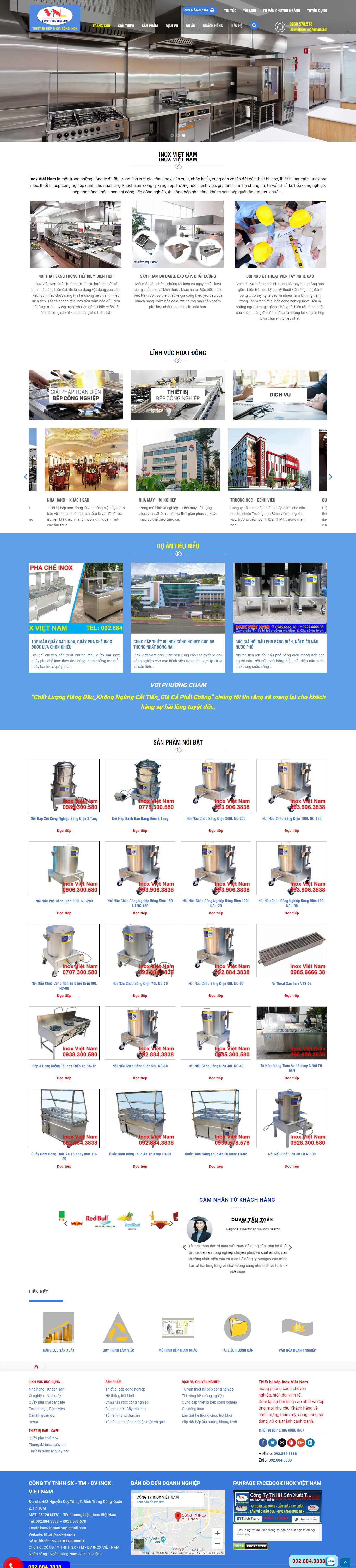 Thiết kế Web đồ dùng inox inoxvina.vn