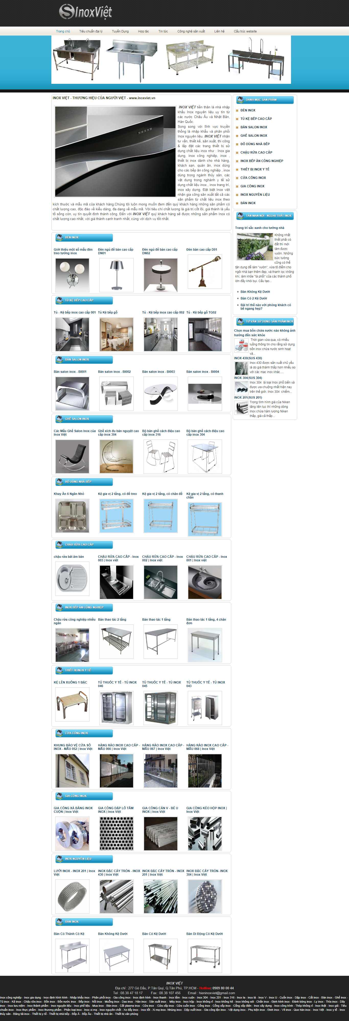Thiết kế Web đồ dùng inox inoxviet.vn