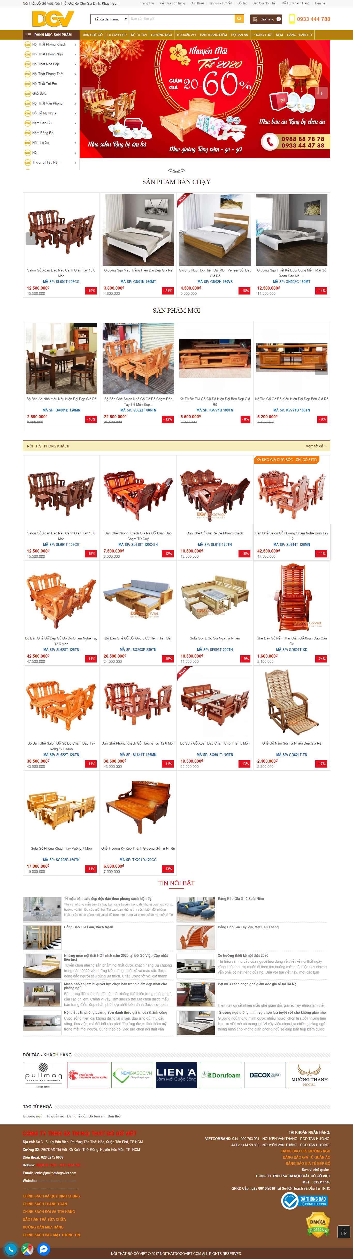 Thiết kế Web đồ gỗ noithatdogoviet.com