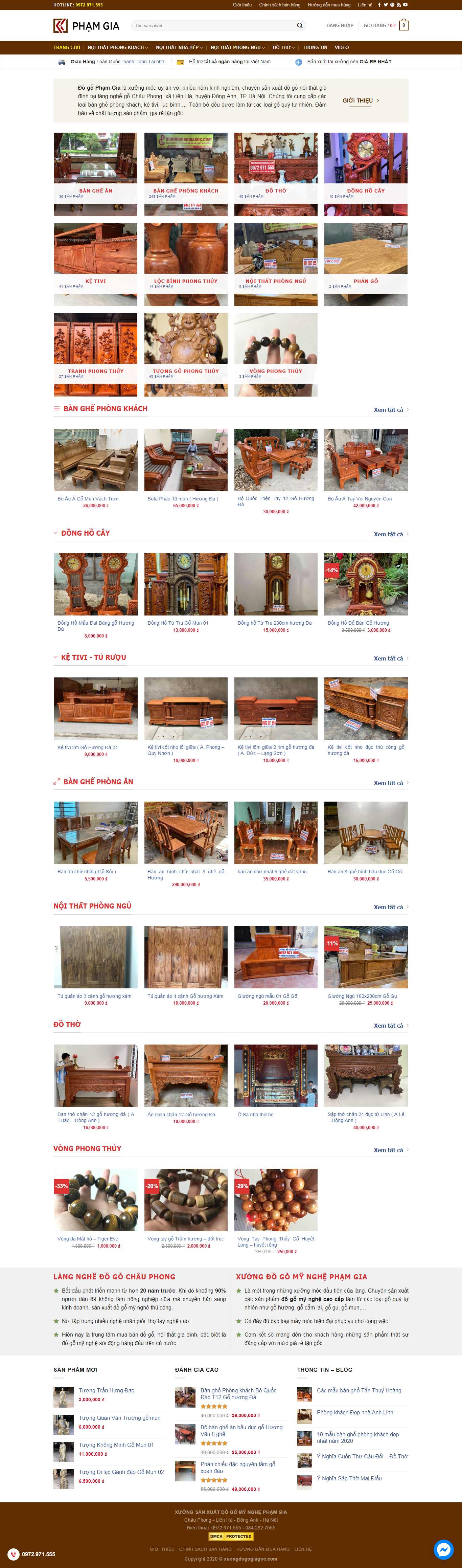 Thiết kế Web đồ gỗ xuongdogogiagoc.com