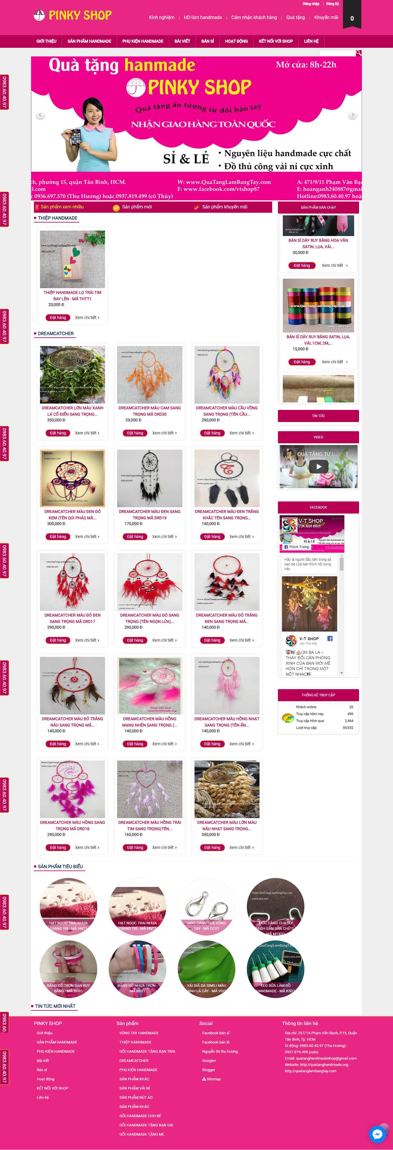 Thiết kế Web đồ handmade quatanglambangtay.com