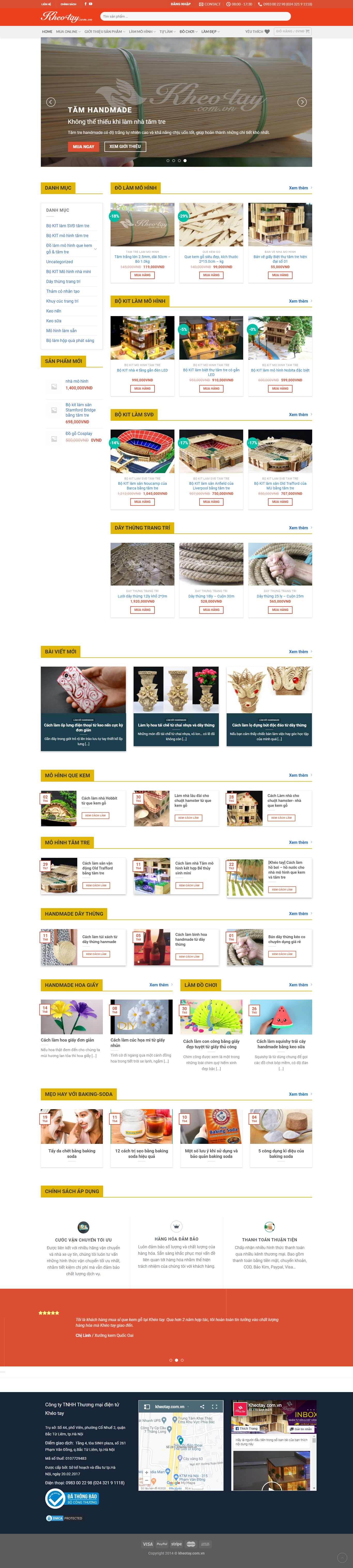 Thiết kế Web đồ handmade kheotay.com.vn