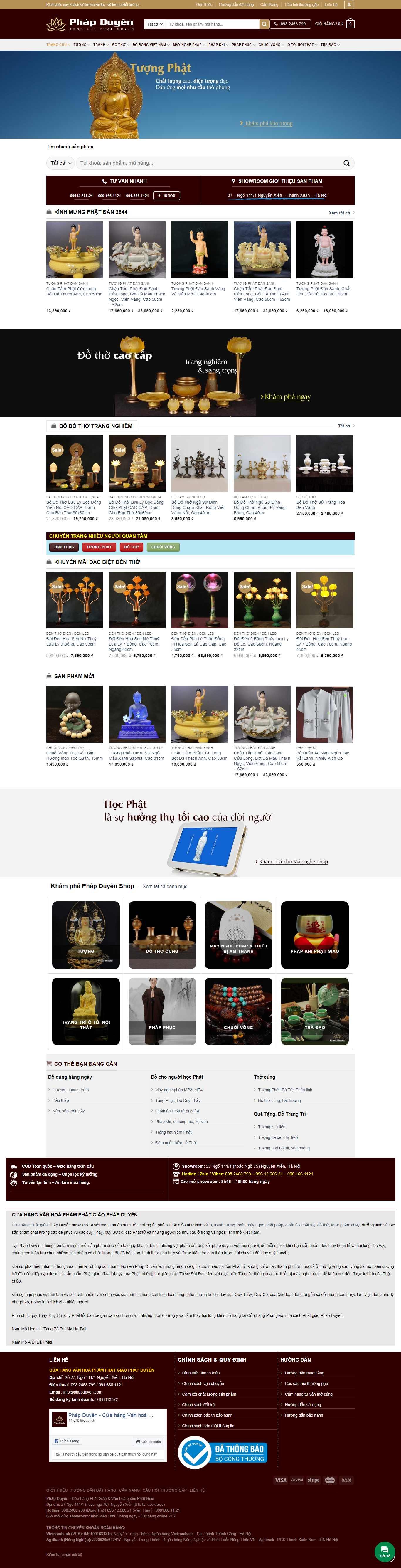 Thiết kế Web đồ thờ cúng phapduyen.com