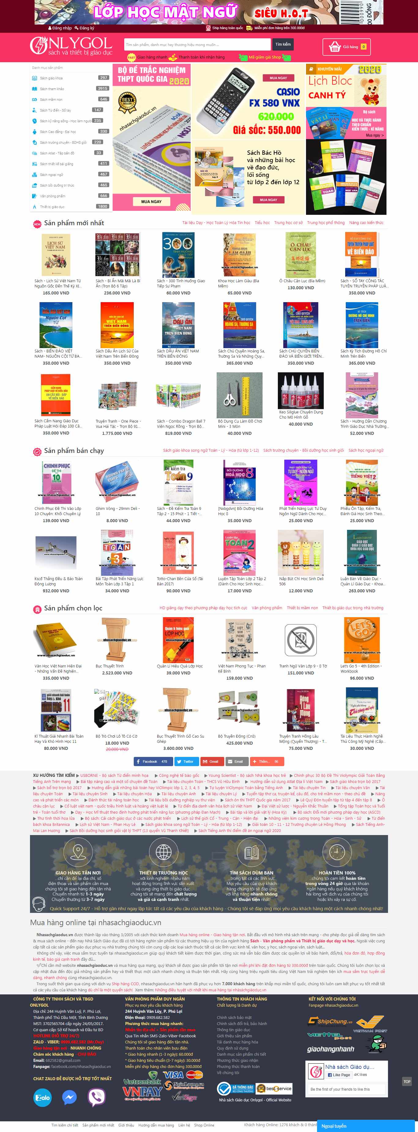 Thiết kế Web sách giáo khoa nhasachgiaoduc.vn