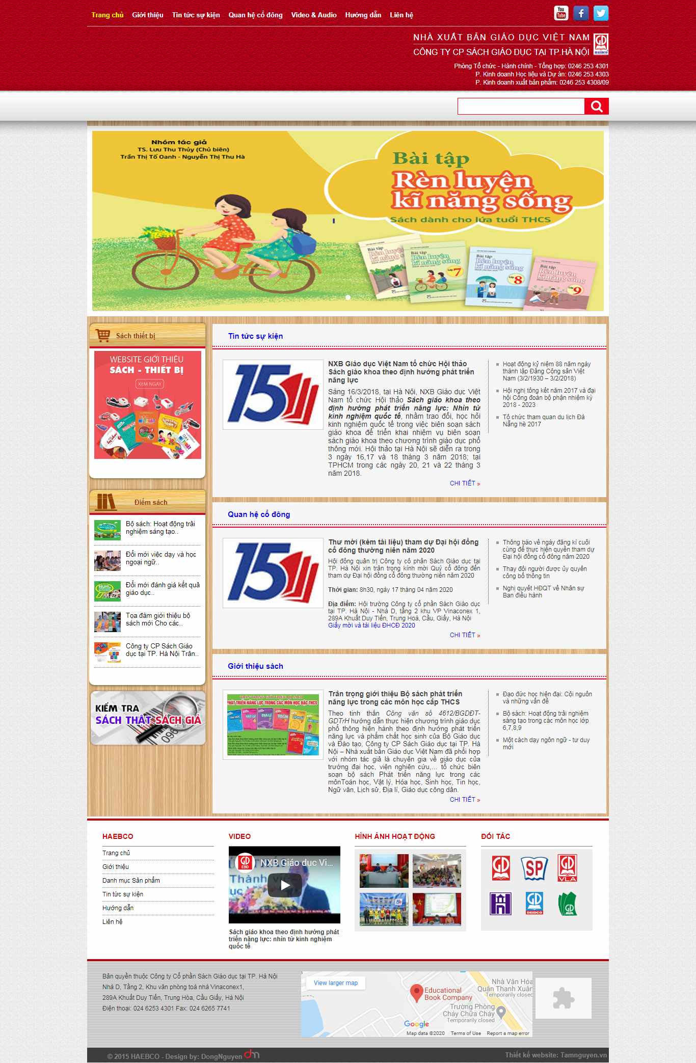 Thiết kế Web sách giáo khoa sachgiaoduchanoi.vn