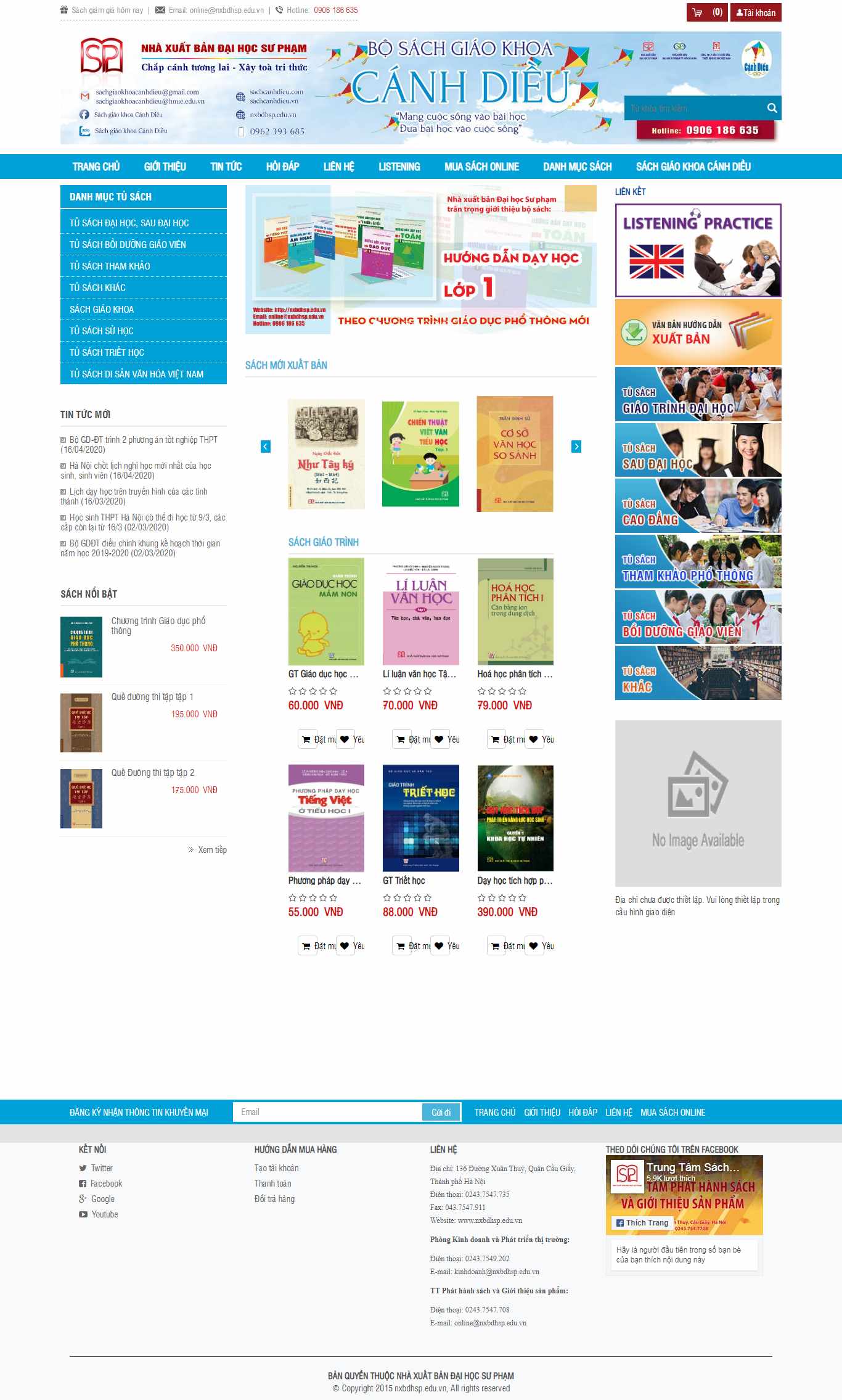 Thiết kế Web sách giáo khoa nxbdhsp.edu.vn