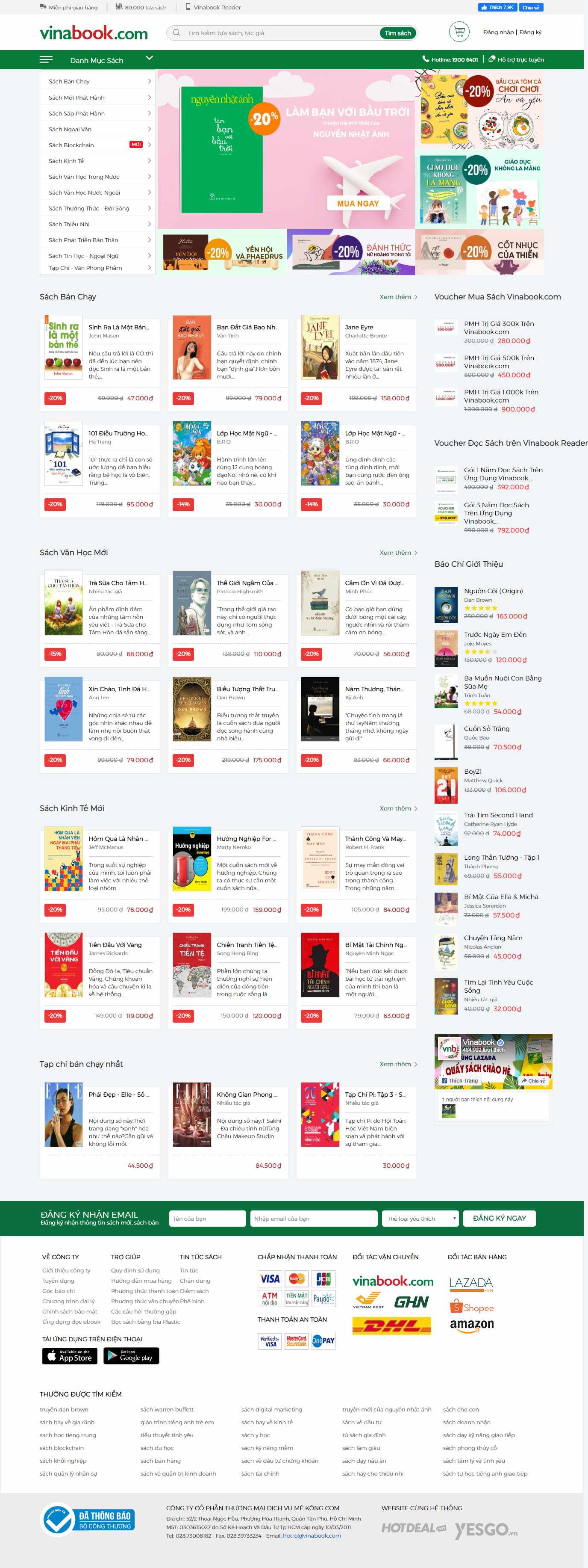 Thiết kế Web sách giáo khoa vinabook.com