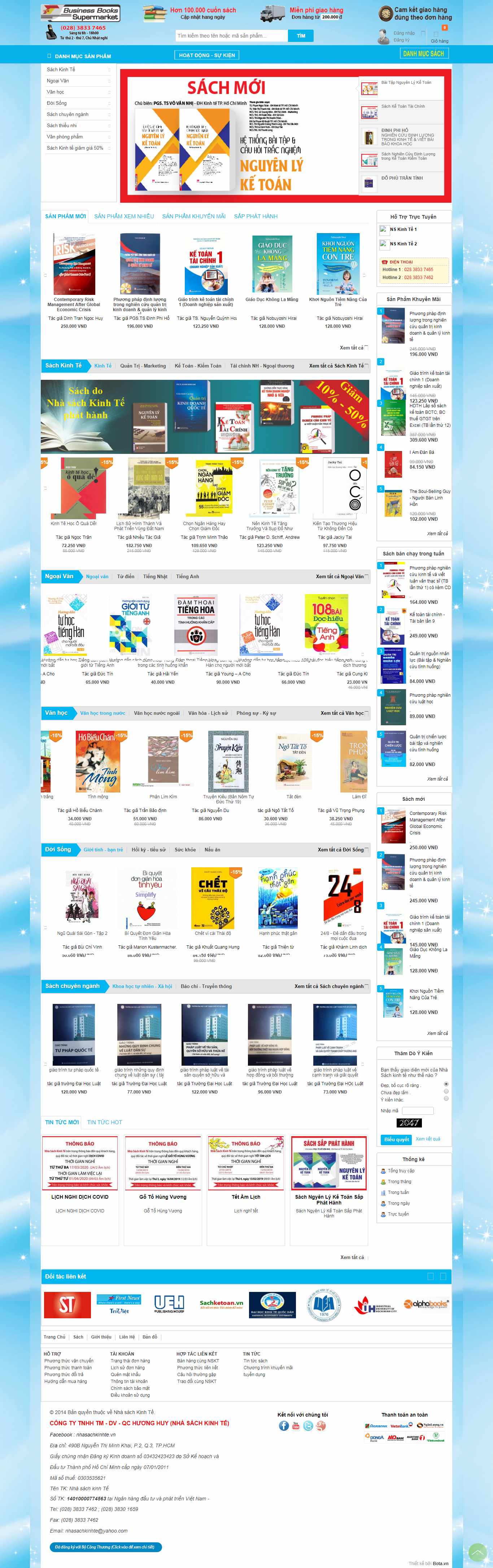 Thiết kế Web sách giáo khoa nhasachkinhte.vn