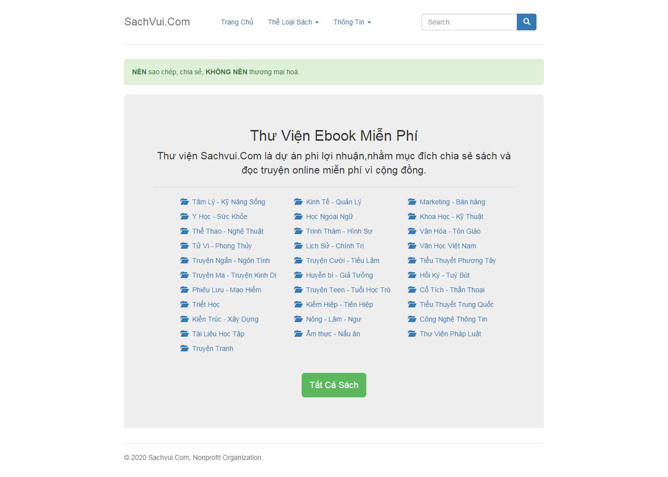 Thiết kế Web thư viện sachvui.com