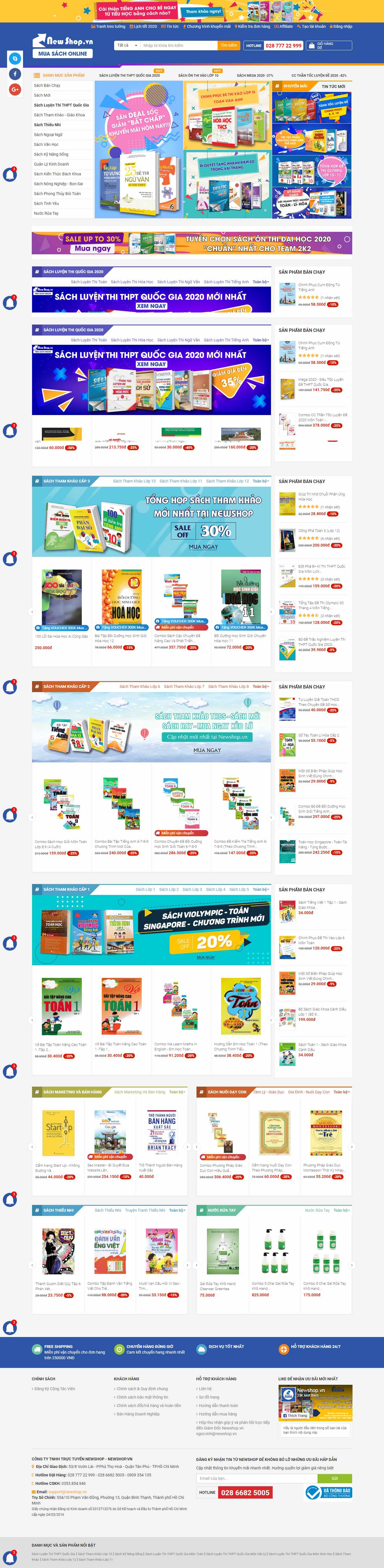 Thiết kế Web sách học ngoại ngữ newshop.vn