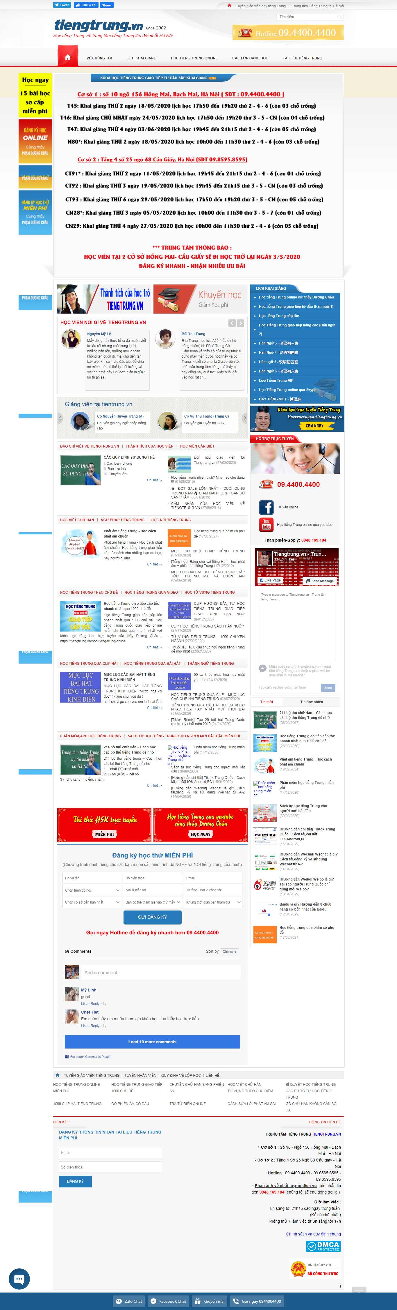 Thiết kế Web giáo trình tiengtrung.vn