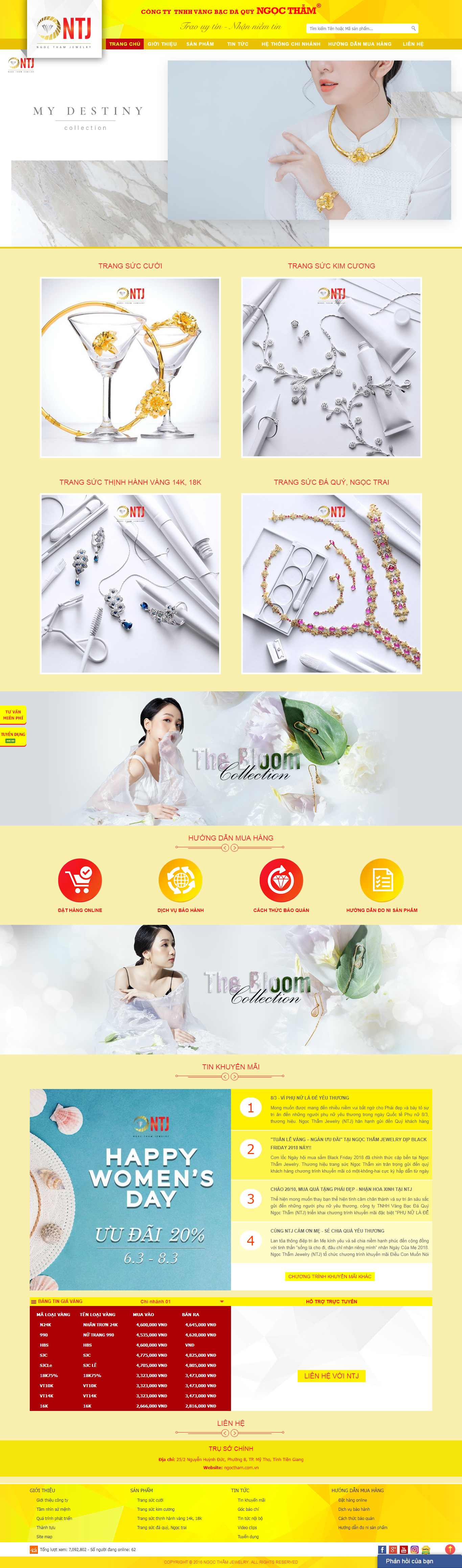 Thiết kế Web giá vàng ngoctham.com.vn