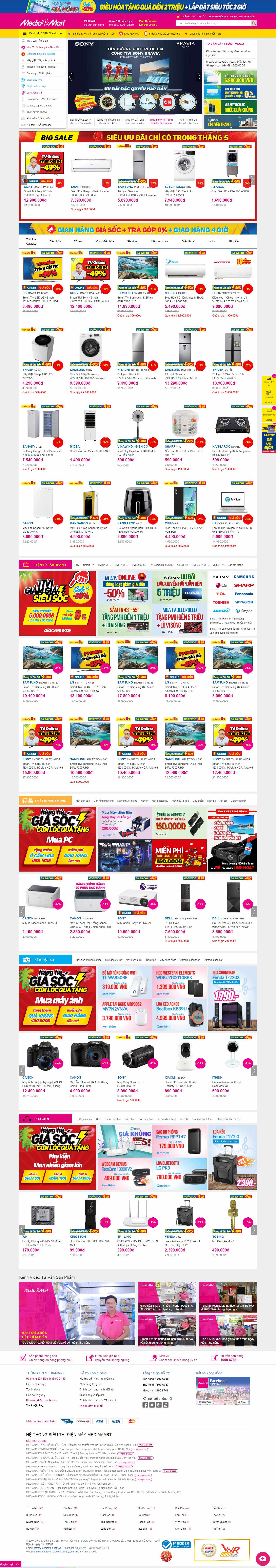 Thiết kế Web điện máy xanh mediamart.vn