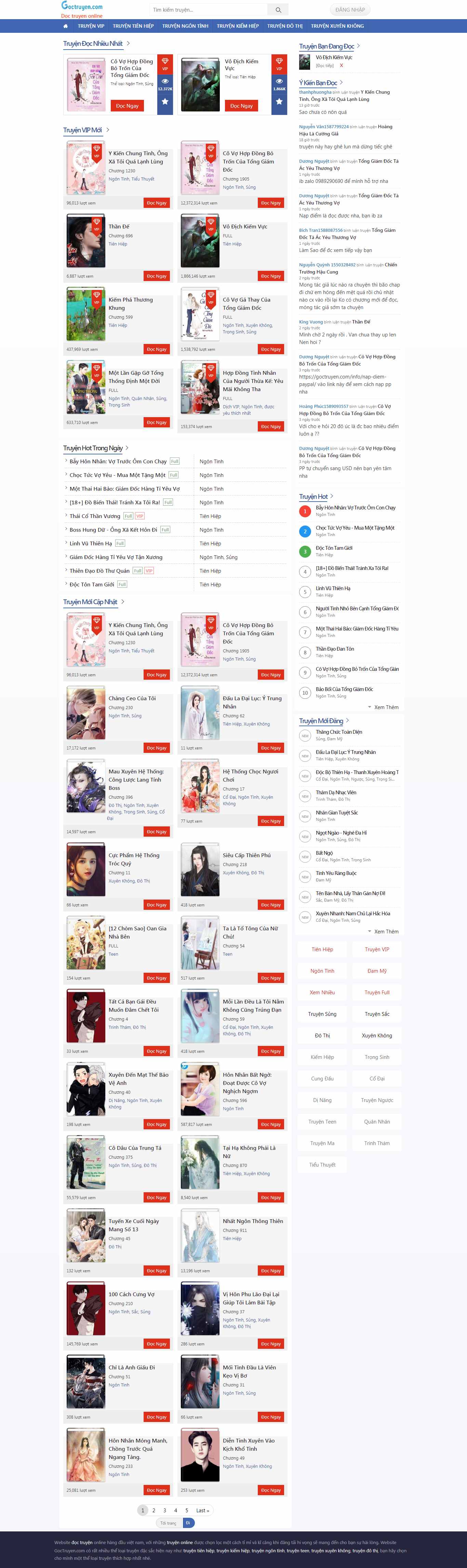 Thiết kế Web blog chuyện goctruyen.com