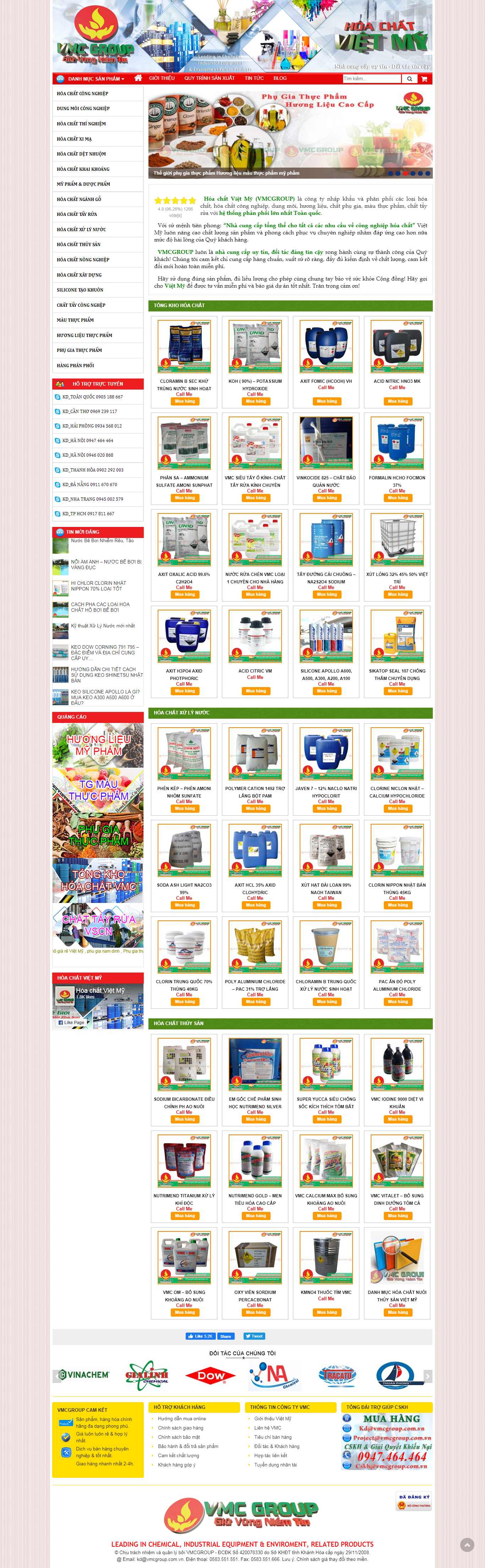 Thiết kế Web hóa chất công nghiệp phanphoihoachat.vn