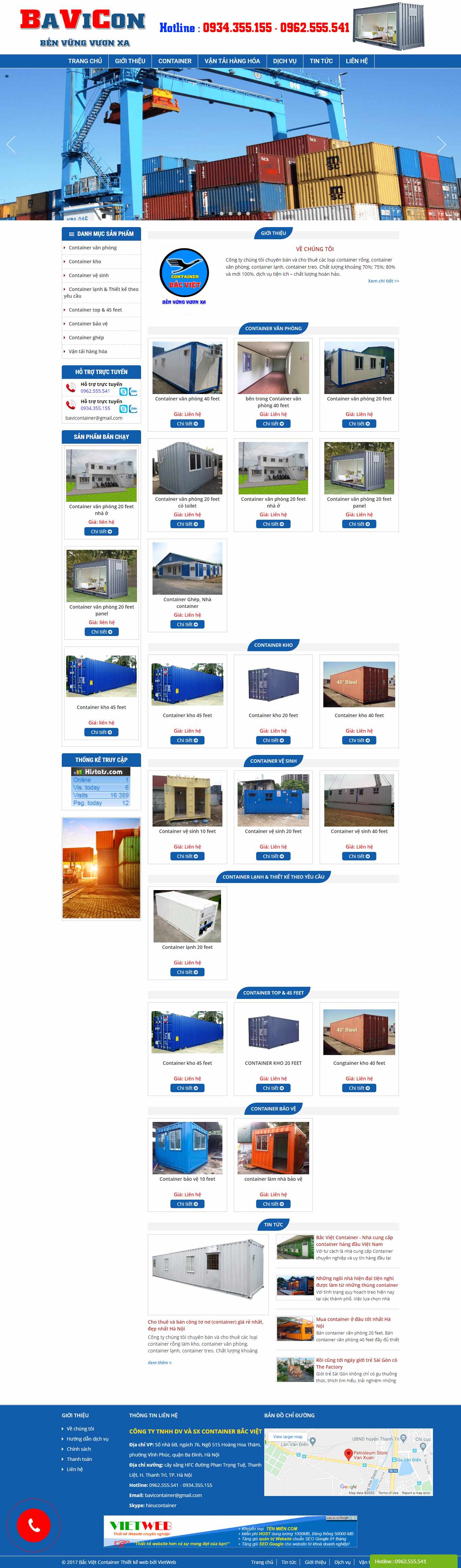 Thiết kế Web 5 giây bacvietcontainer.com