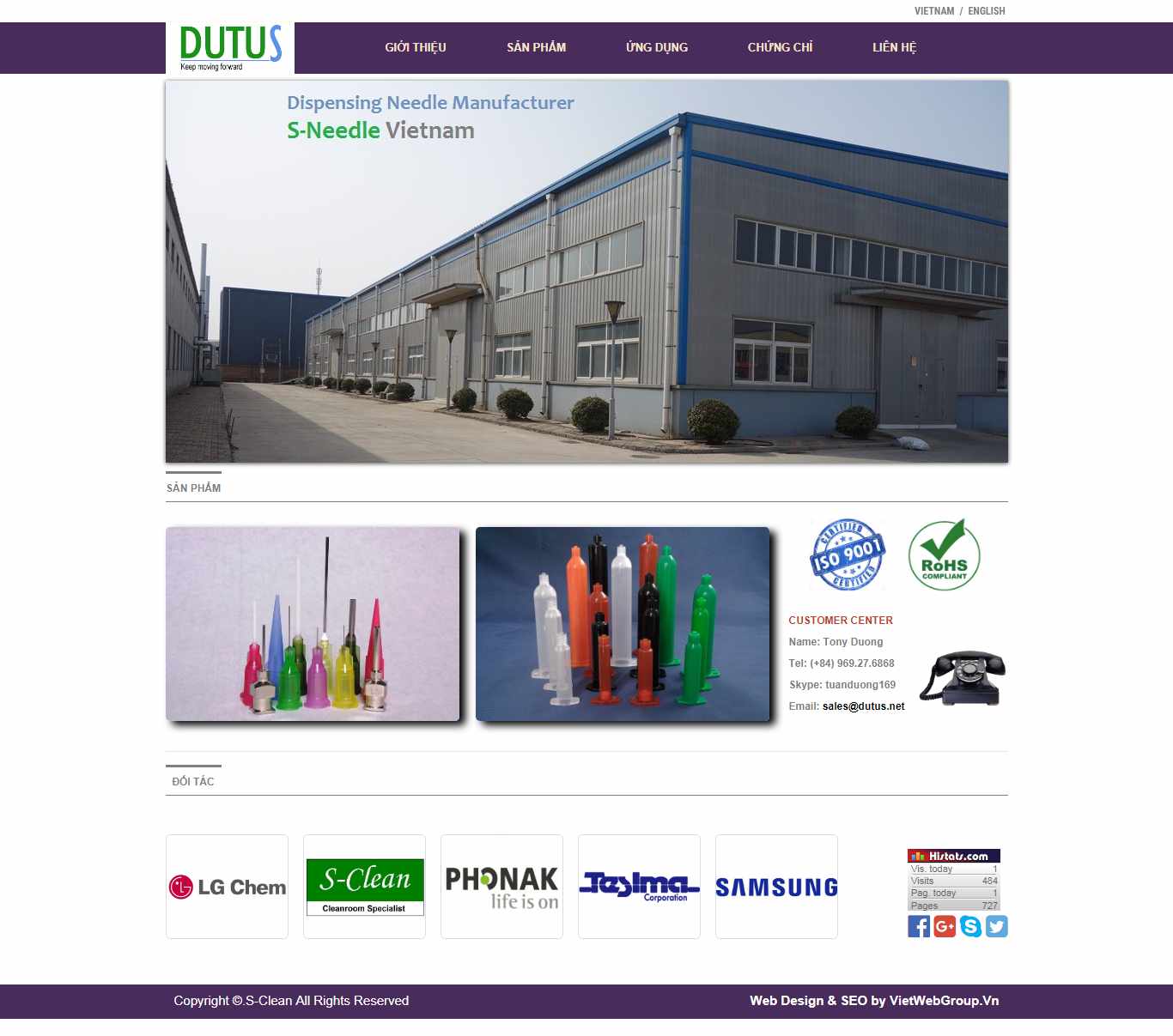 Thiết kế Web 5 giây needle-tip.com