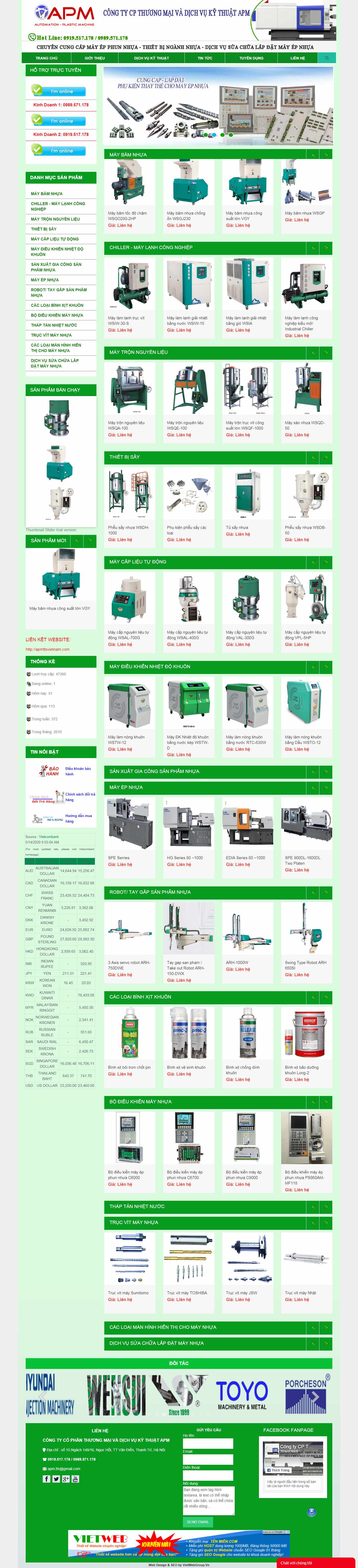 Thiết kế Web 5 giây maymocnganhnhua.com.vn