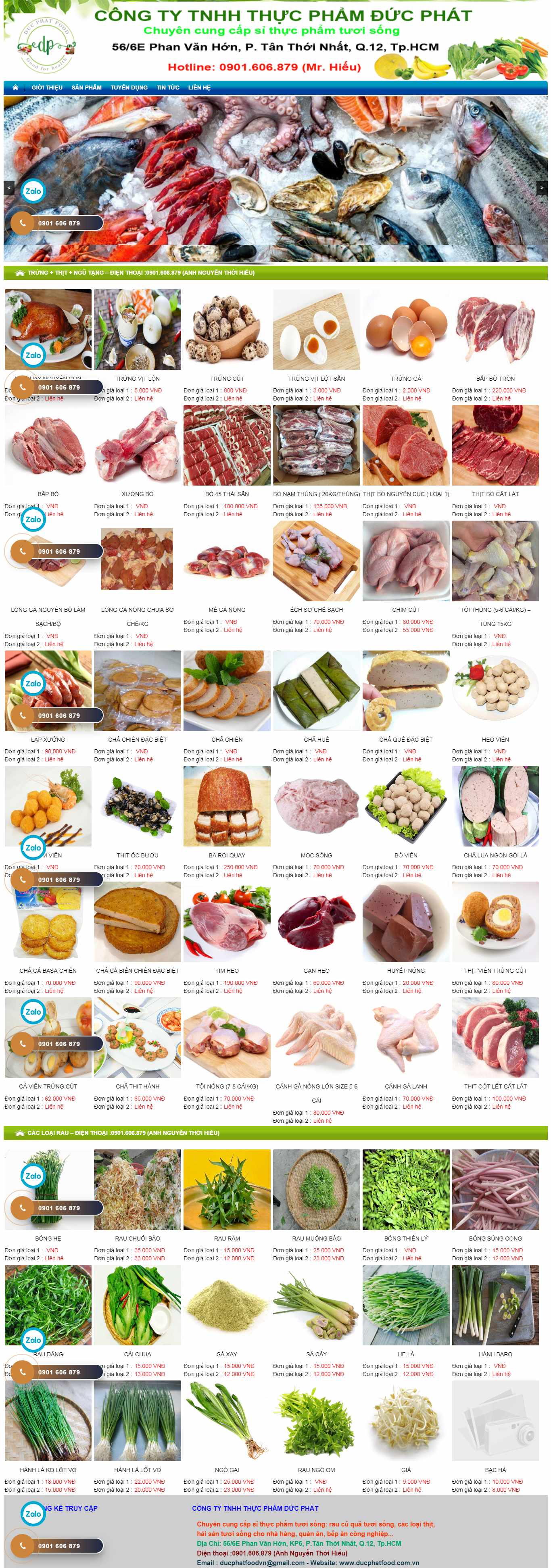 Thiết kế Web chuẩn seo google ducphatfood.com.vn