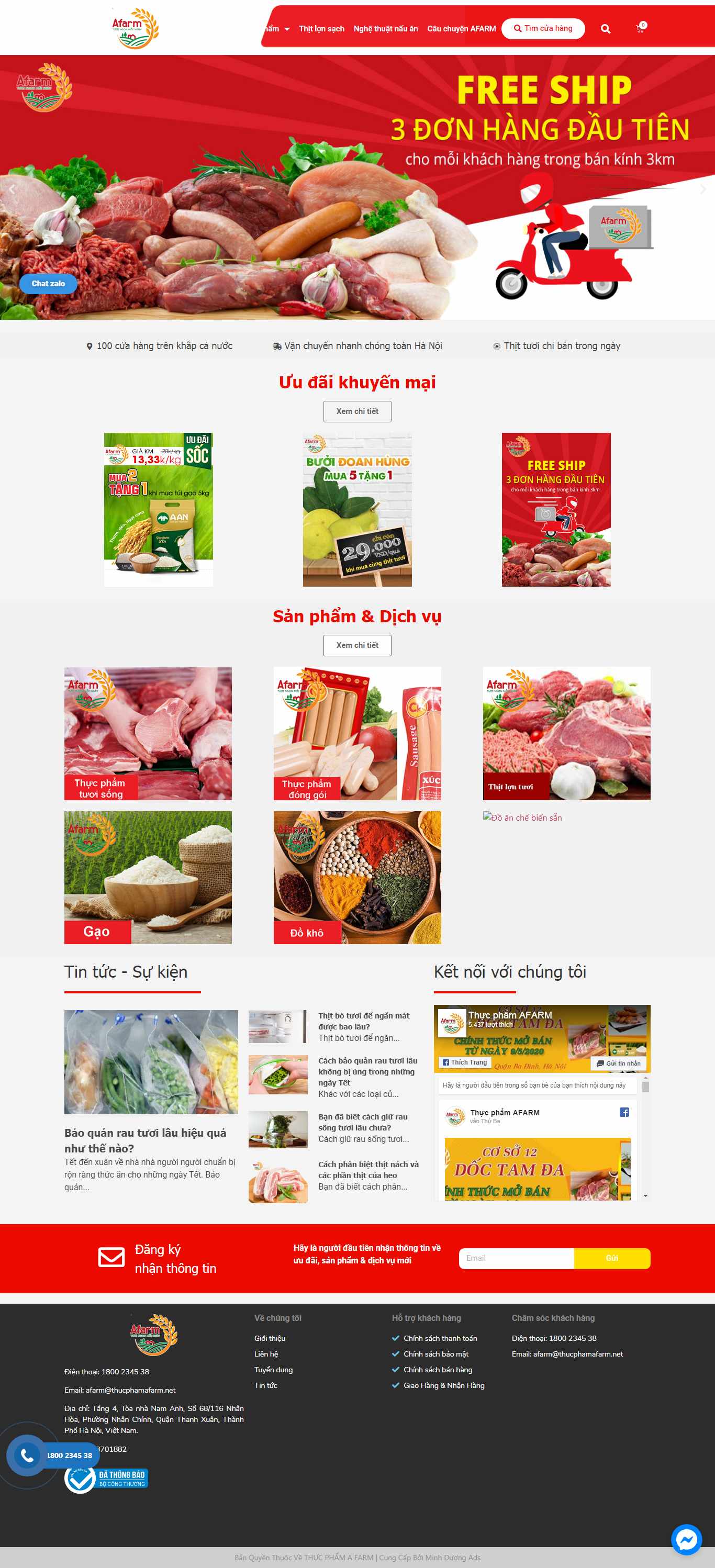 Thiết kế Web chuẩn seo google thucphamafarm.net