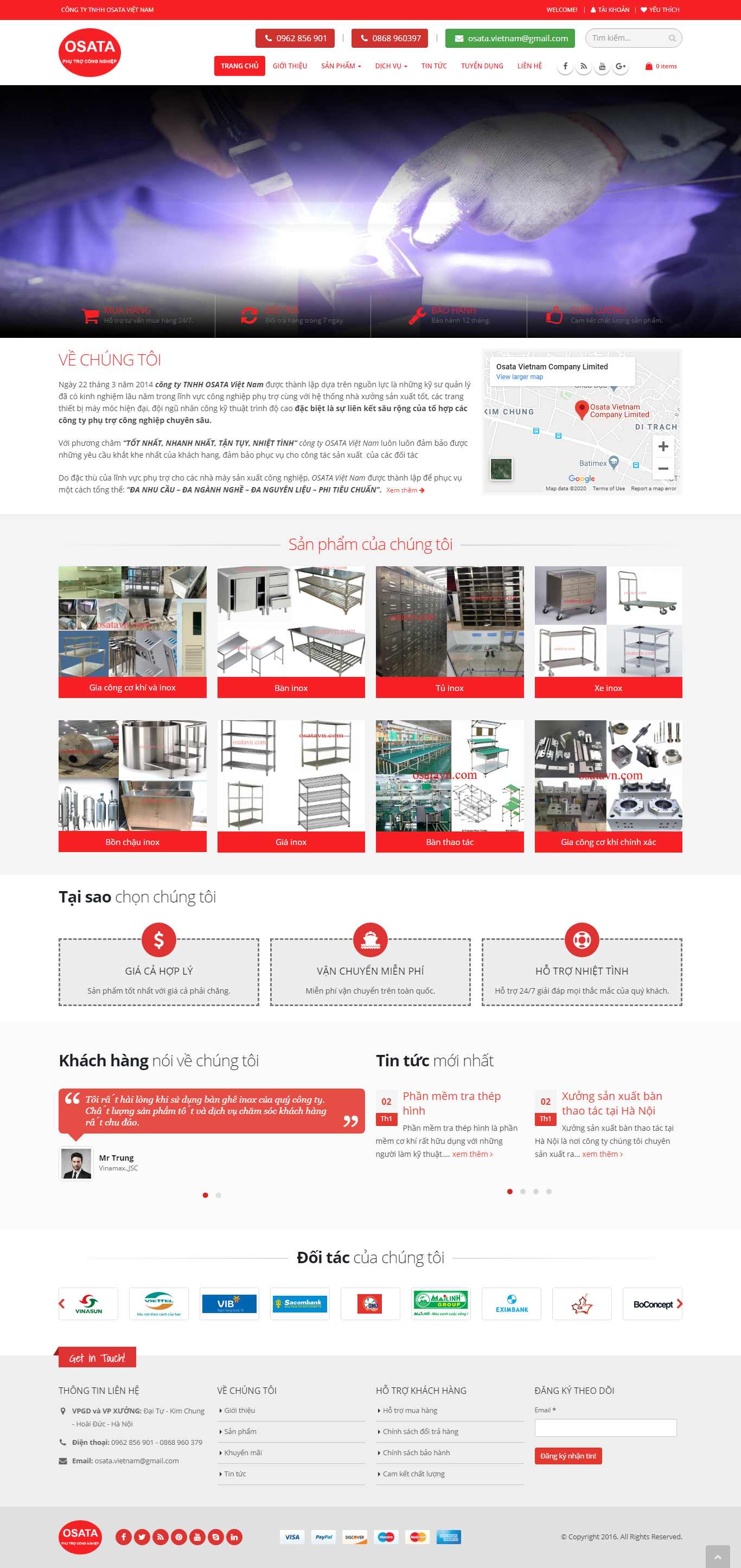 Thiết kế Web inox osatavn.com