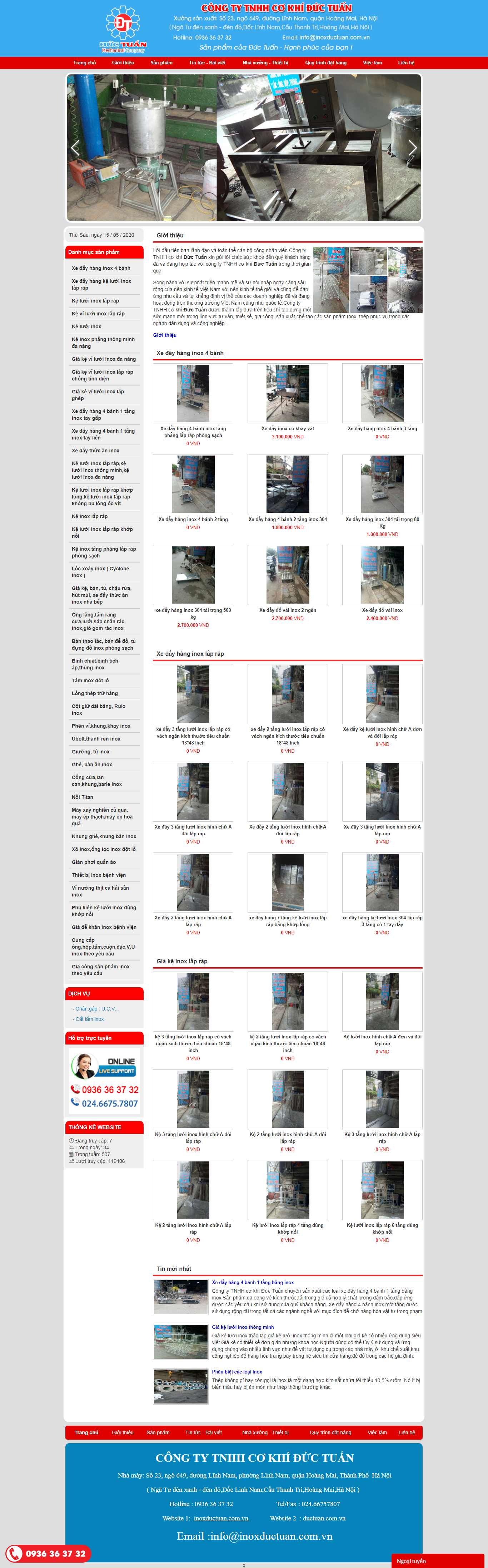 Thiết kế Web inox ductuan.com.vn