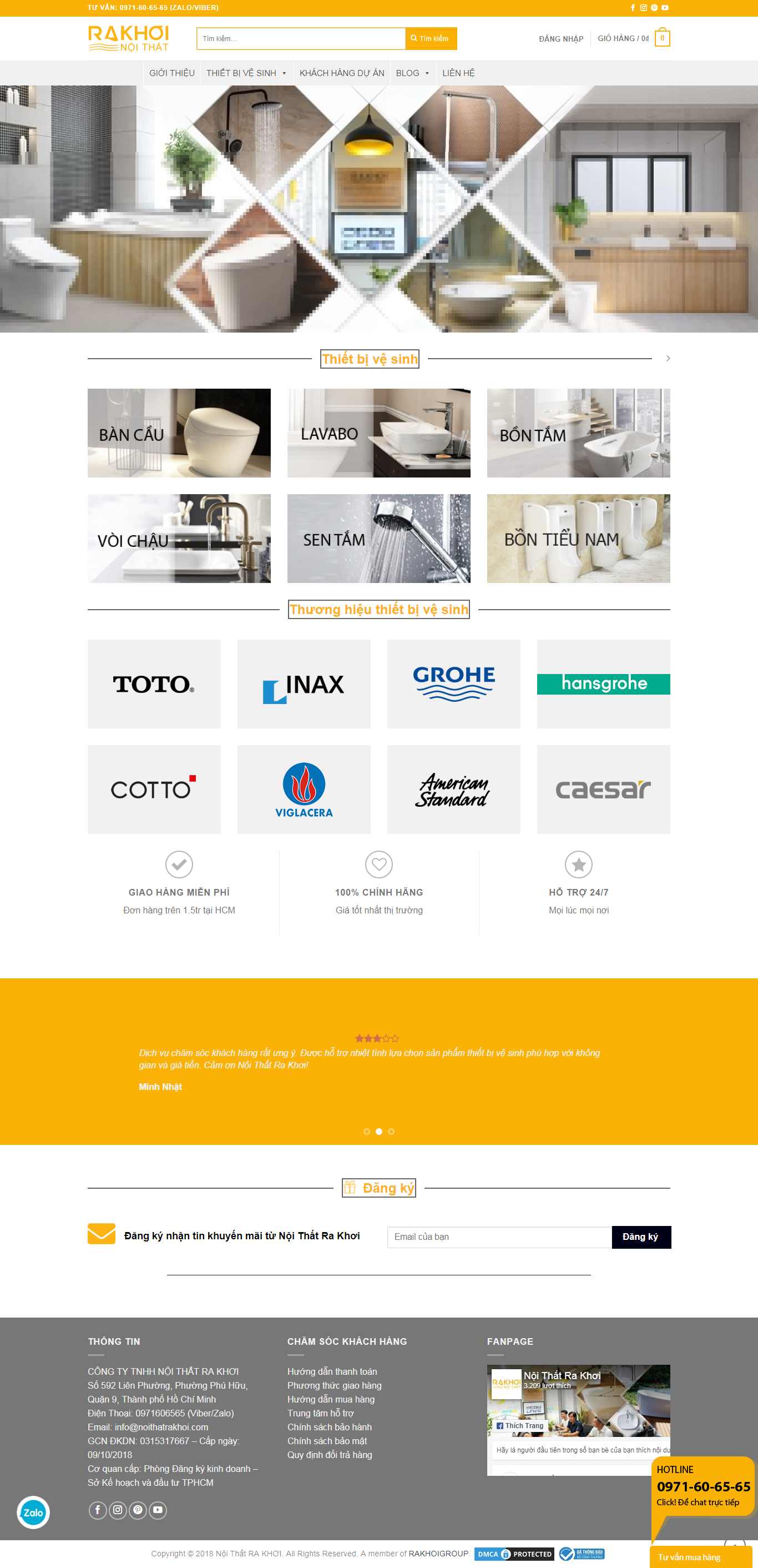 Thiết kế Web thiết bị vệ sinh noithatrakhoi.com