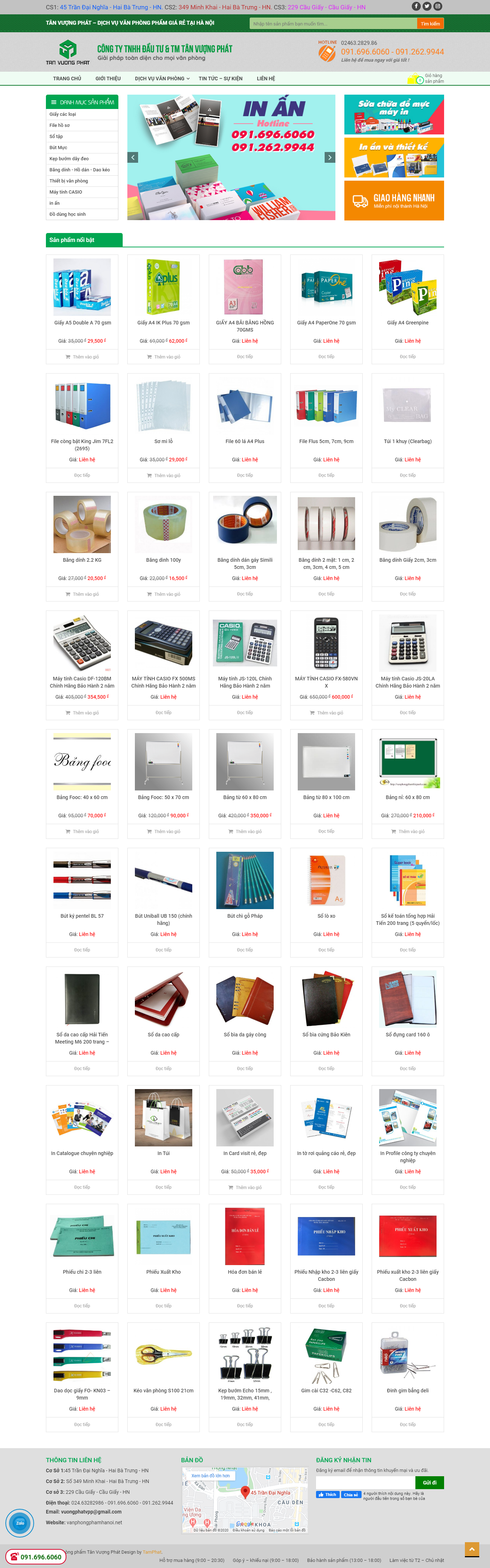 Thiết kế Web văn phòng phẩm đẹp vanphongphamhanoi.net