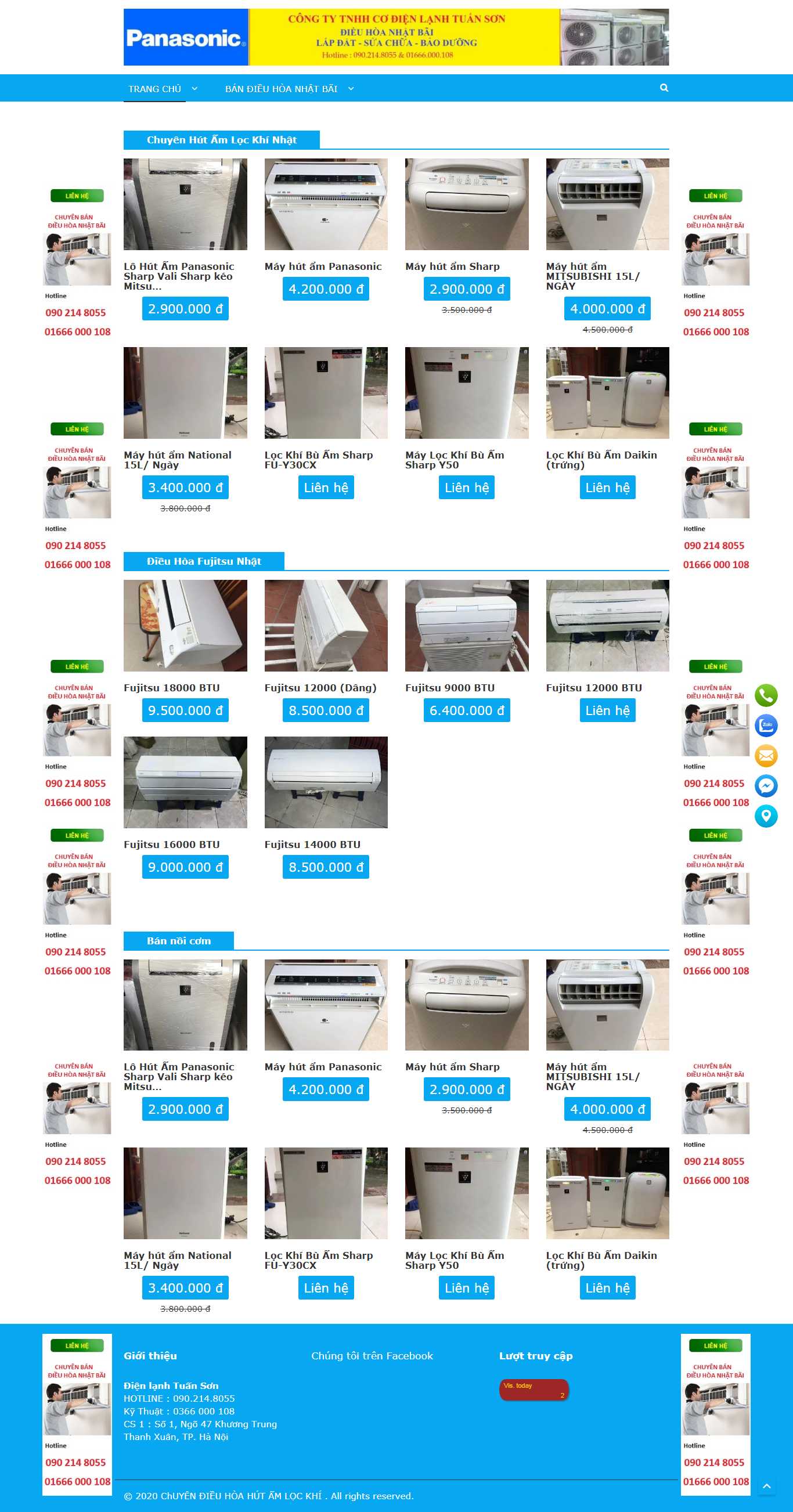 Thiết kế Web lắp đặt điều hòa dienlanhtuanson.com