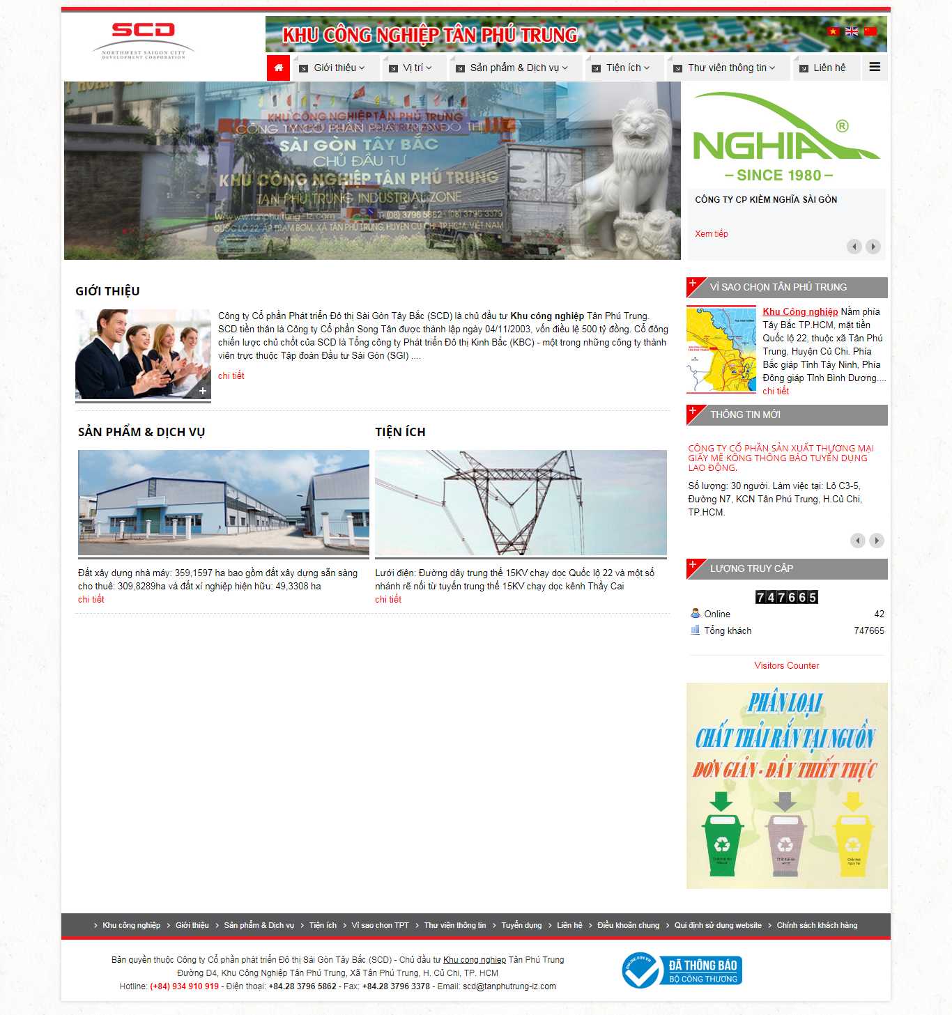 Thiết kế Web khu công nghiệp tanphutrung-iz.com