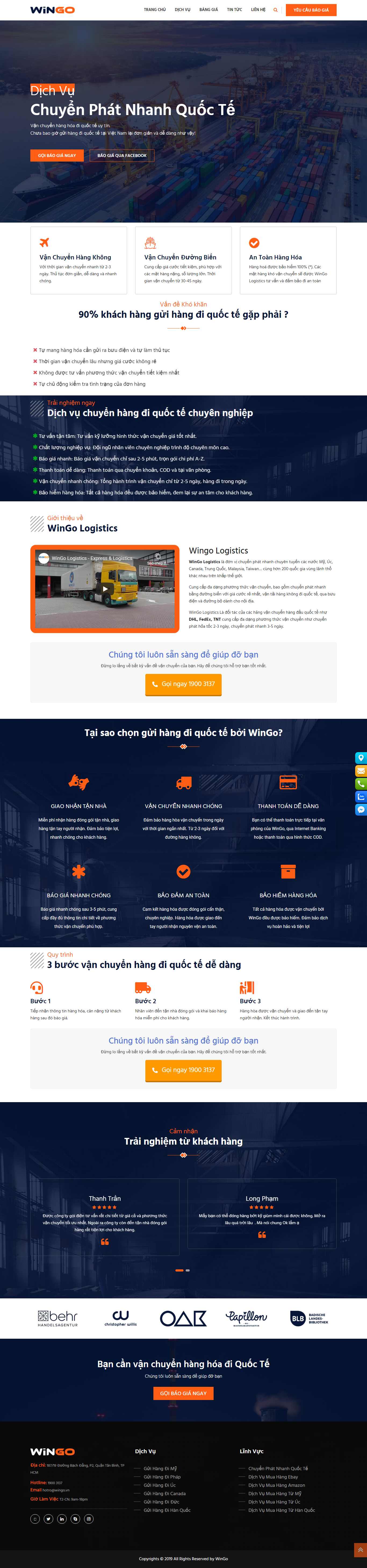 Thiết kế Web giao hàng wingo.express