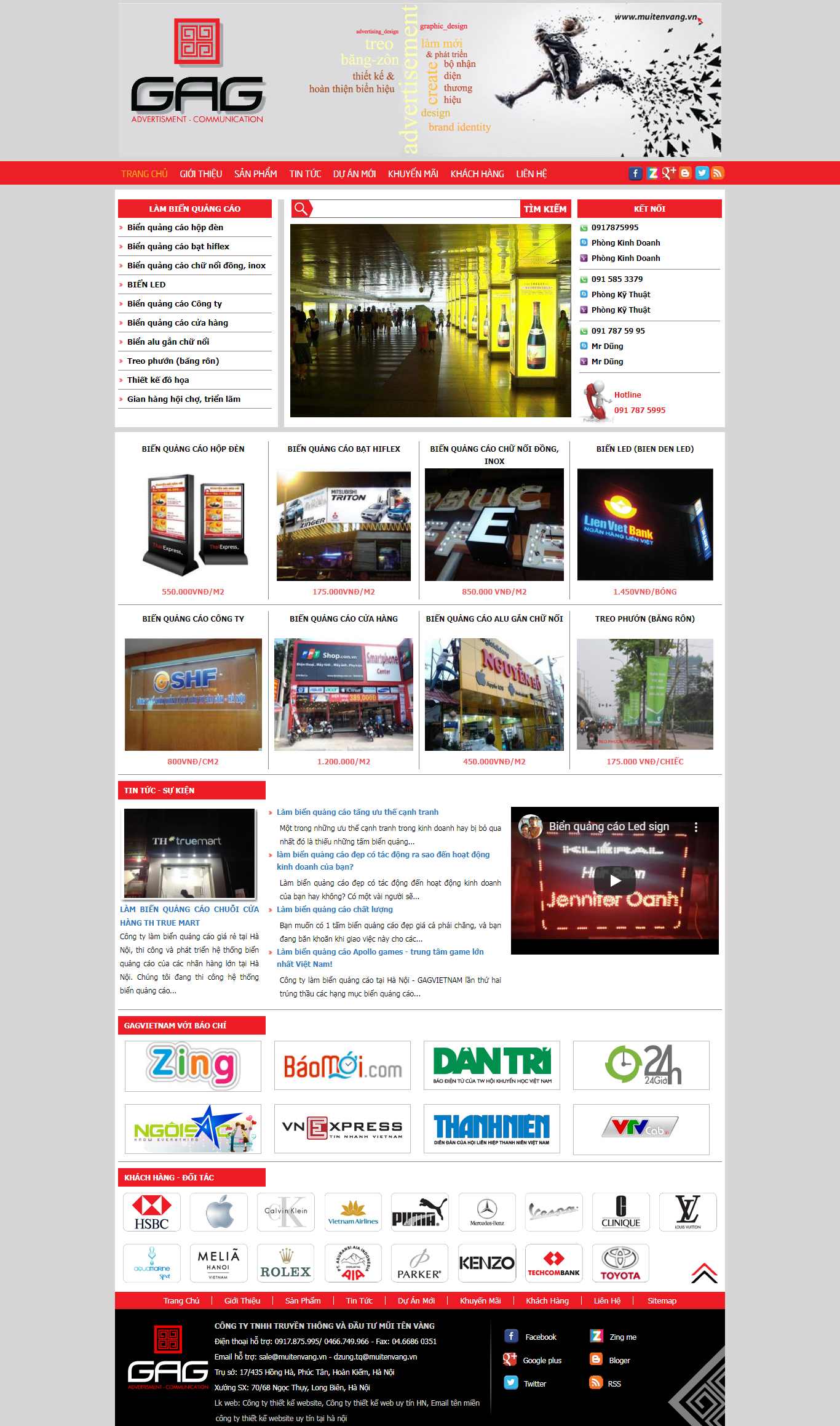 Thiết kế Web quảng cáo muitenvang.vn