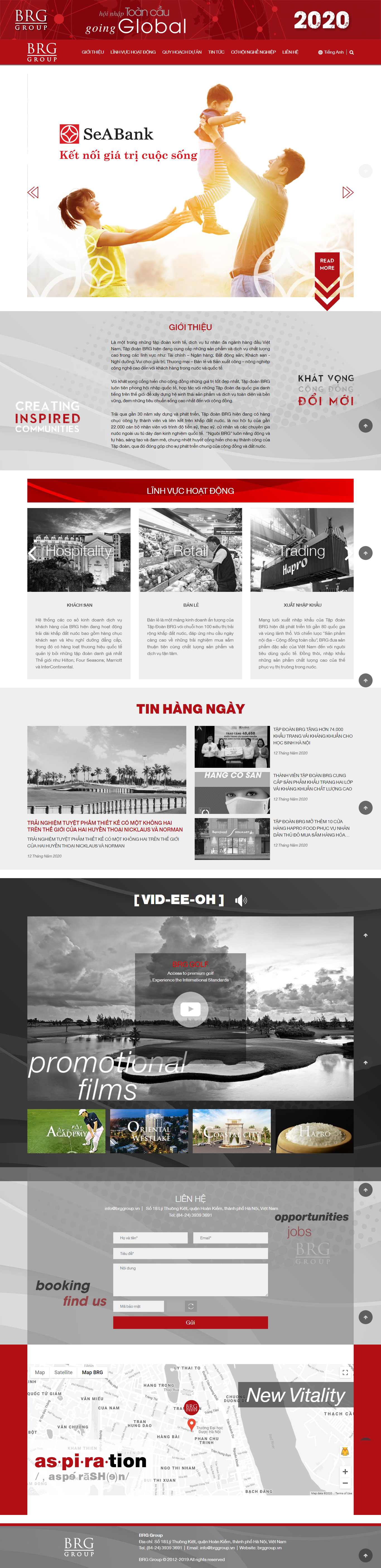 Thiết kế Web tập đoàn brggroup.vn