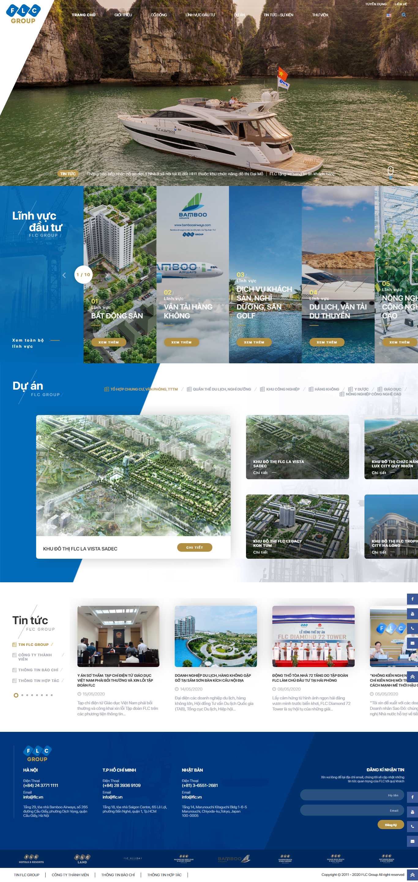 Thiết kế Web tập đoàn flc.vn
