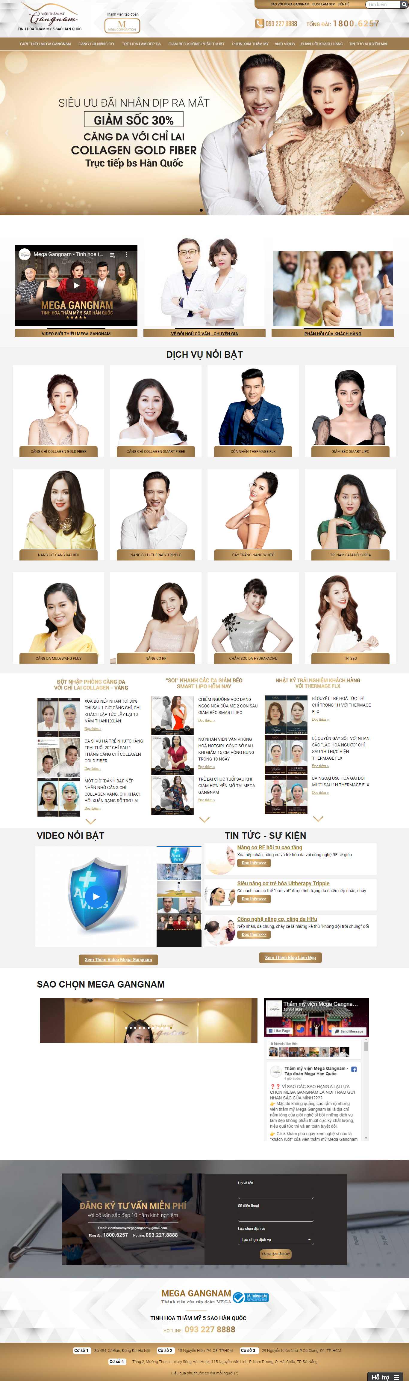 Thiết kế Web theo yêu cầu gangnam.com.vn