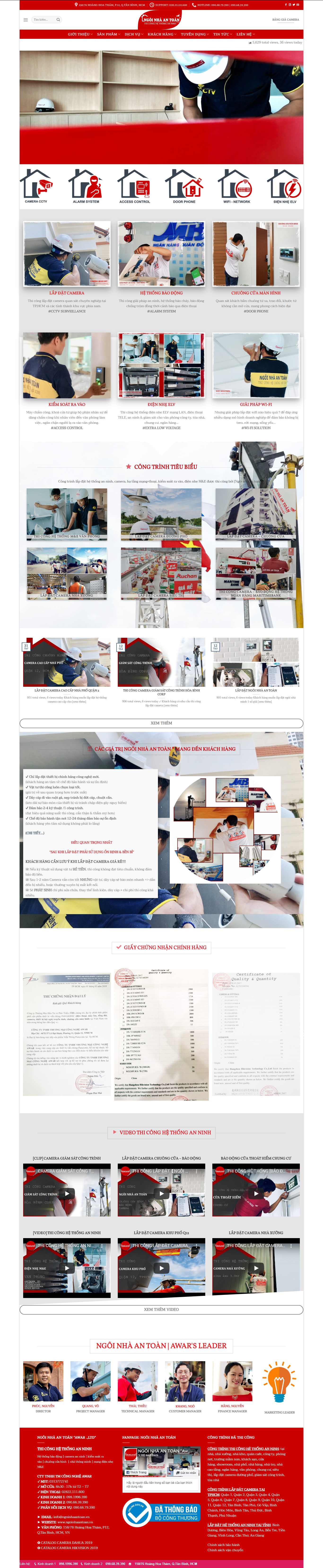 Thiết kế Web hệ thống an ninh ngoinhaantoan.vn