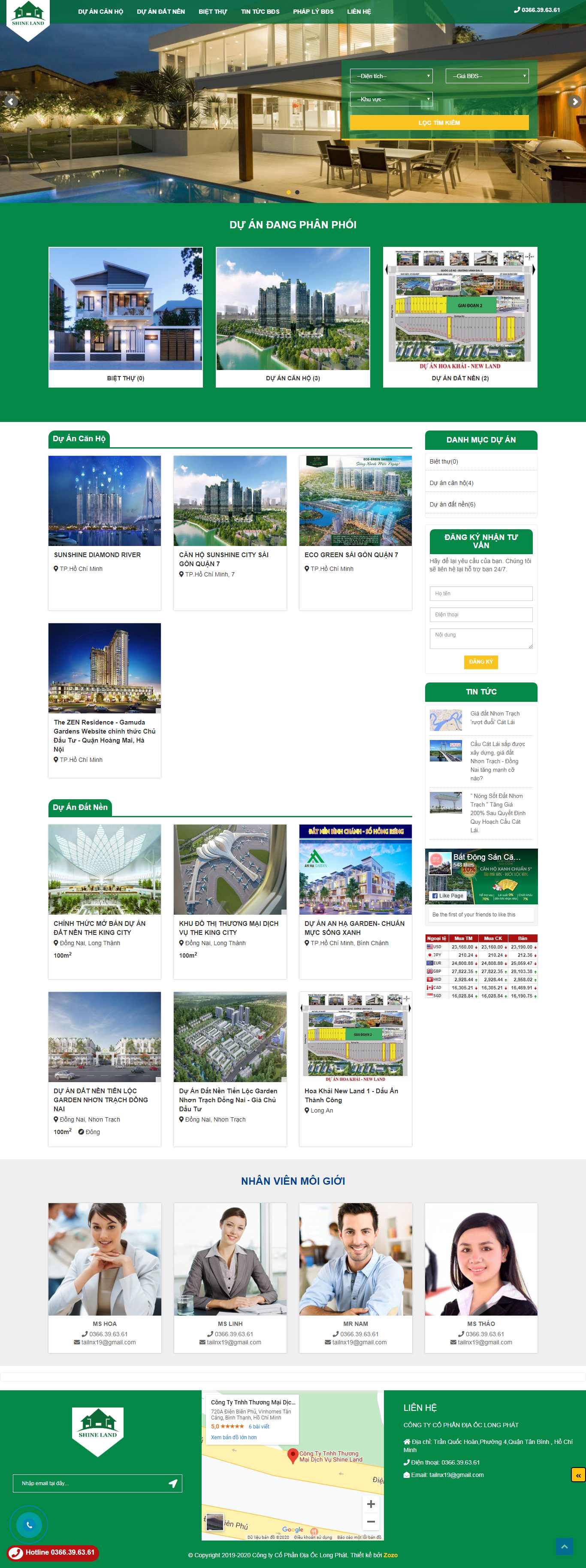 Thiết kế Web bất động sản canho-datnen.com.vn
