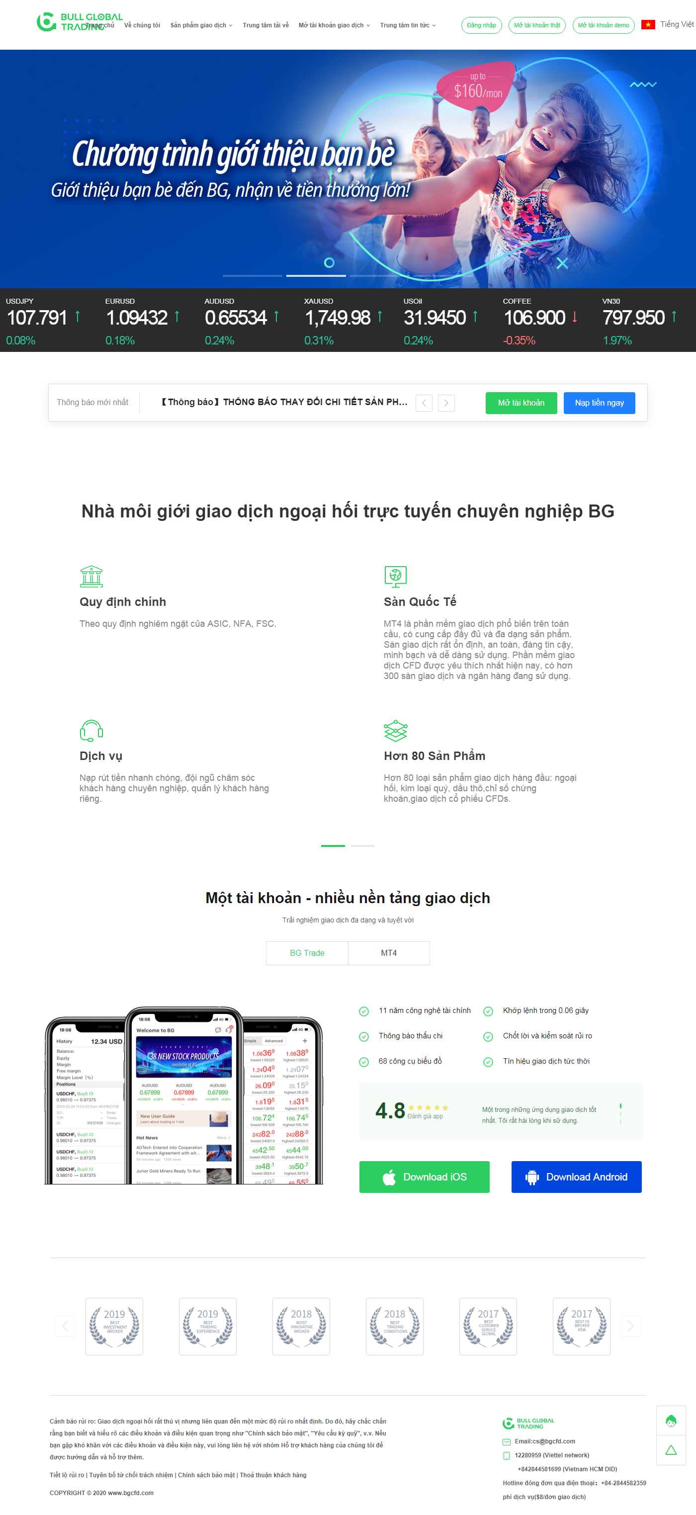 Thiết kế Web chứng khoán bullfx678.com