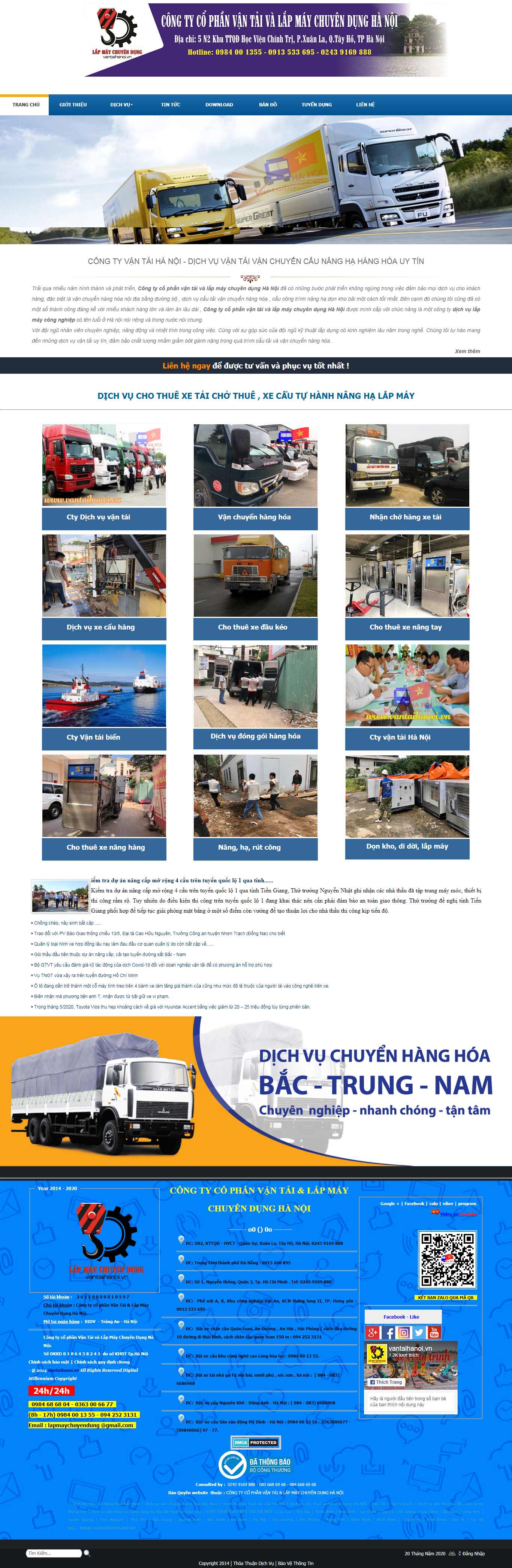 Thiết kế Web miễn phí vantaihanoi.vn